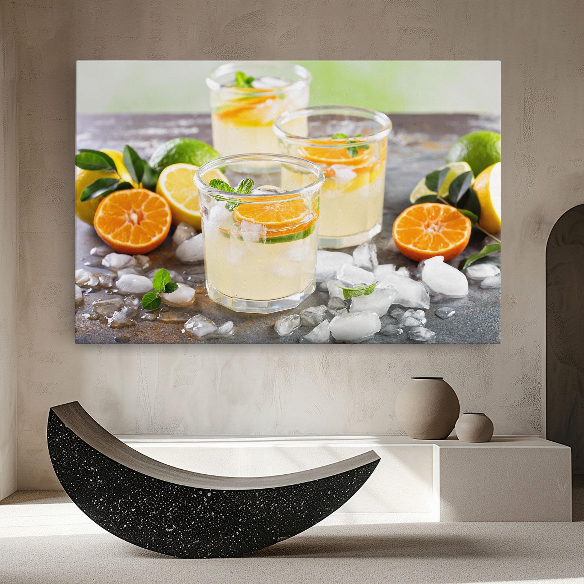 Leinwandbild Citrus Fruit Lemonade mockup 8