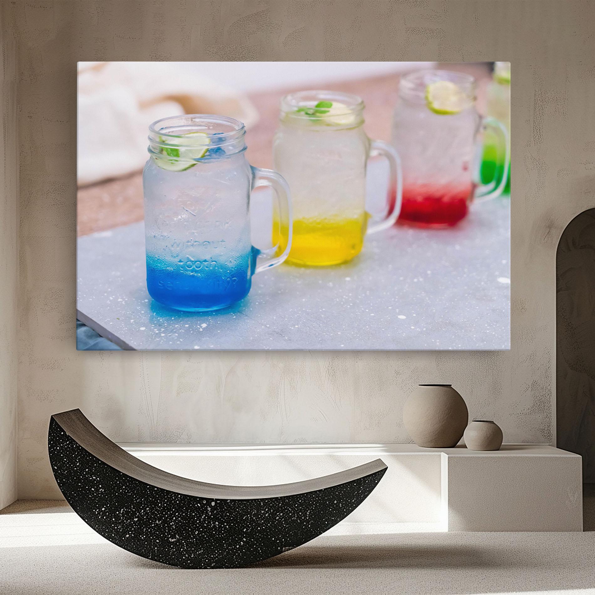 Leinwandbild Colorful Italian Soda mockup 8