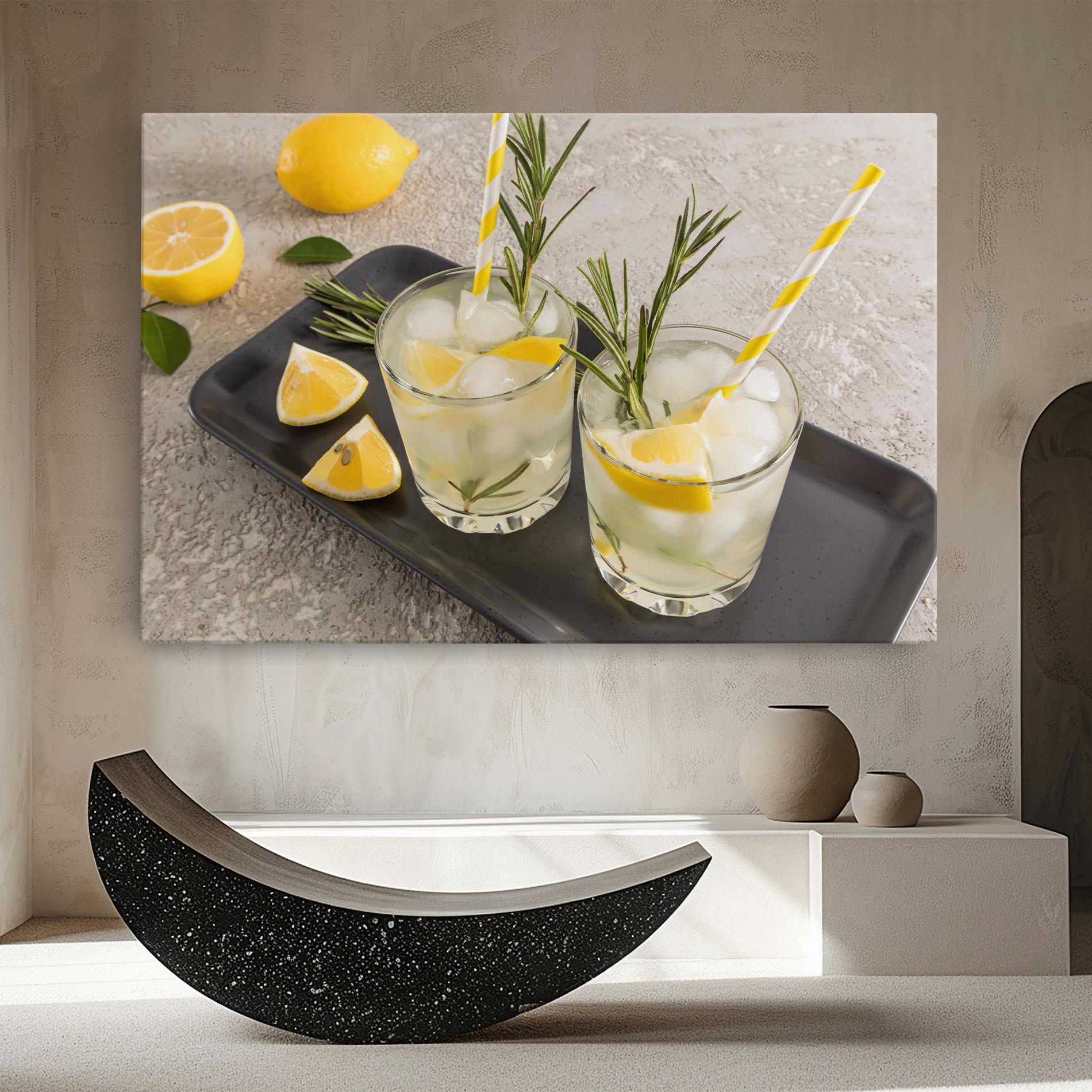 Leinwandbild Fruit Vitamin Water mockup 8