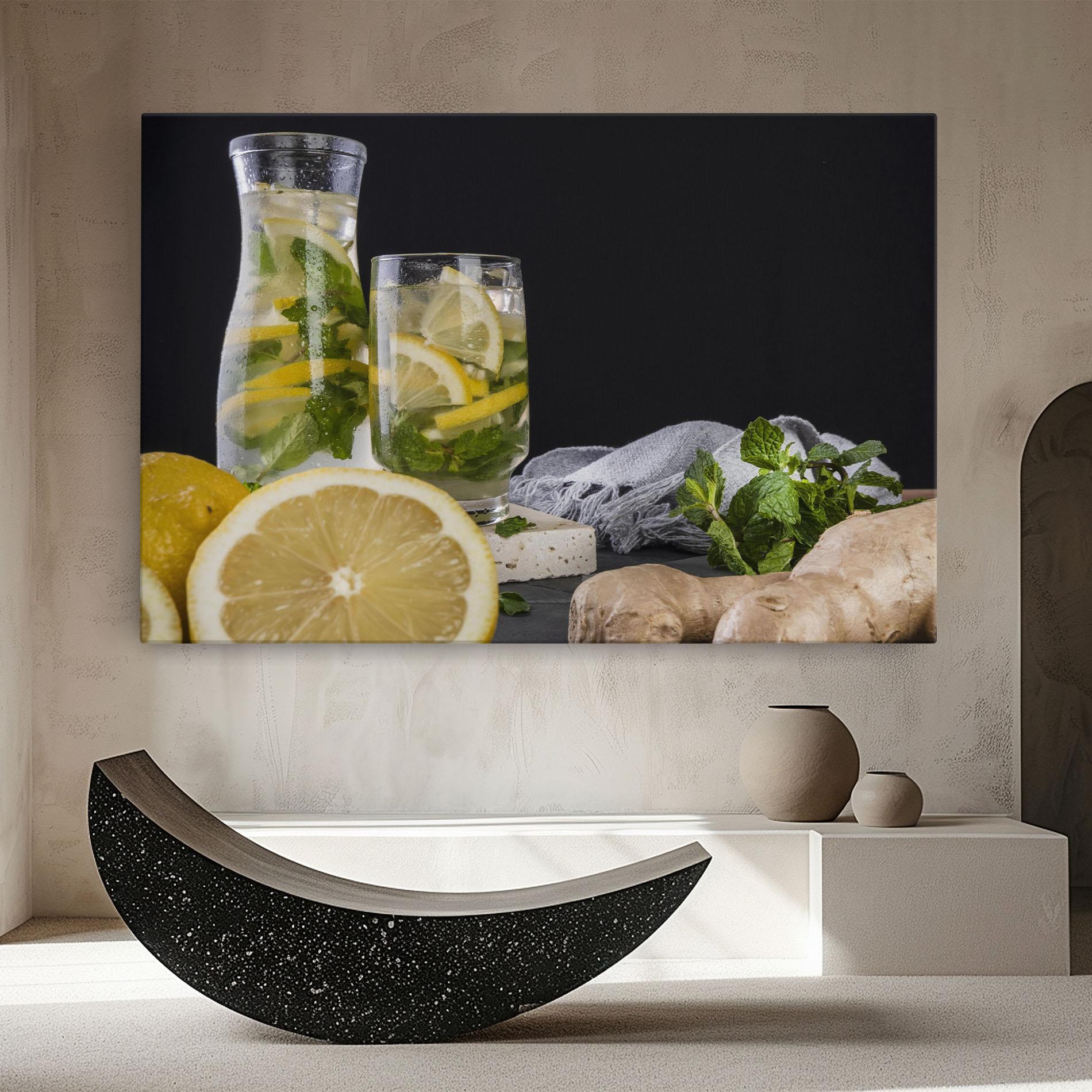 Leinwandbild Ginger Lemonade mockup 8