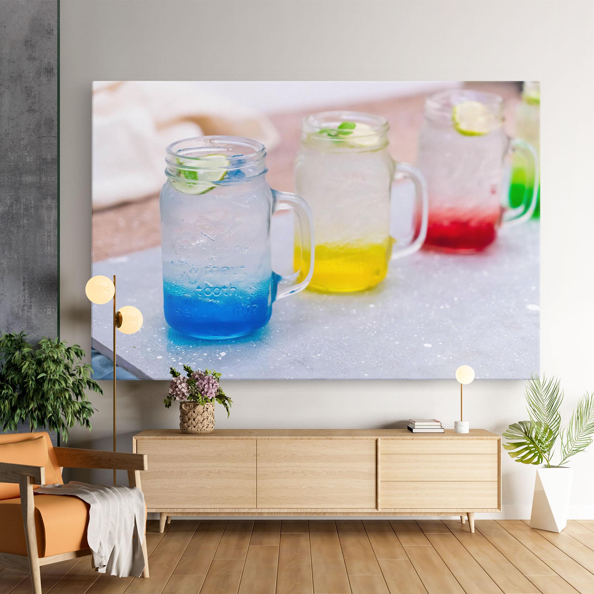 Leinwandbild Colorful Italian Soda mockup 9