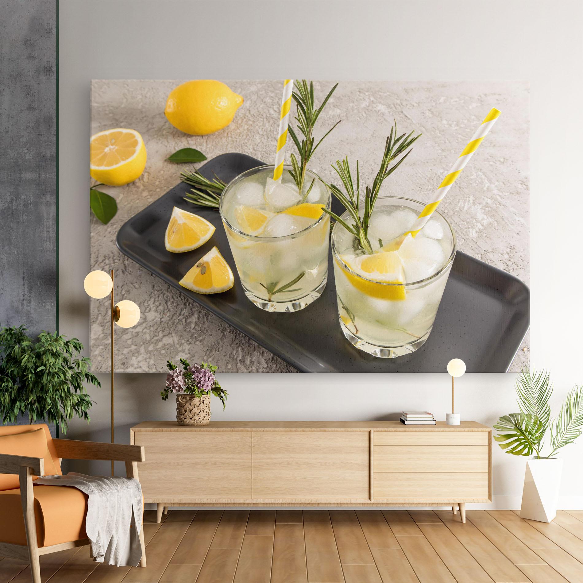 Leinwandbild Fruit Vitamin Water mockup 9