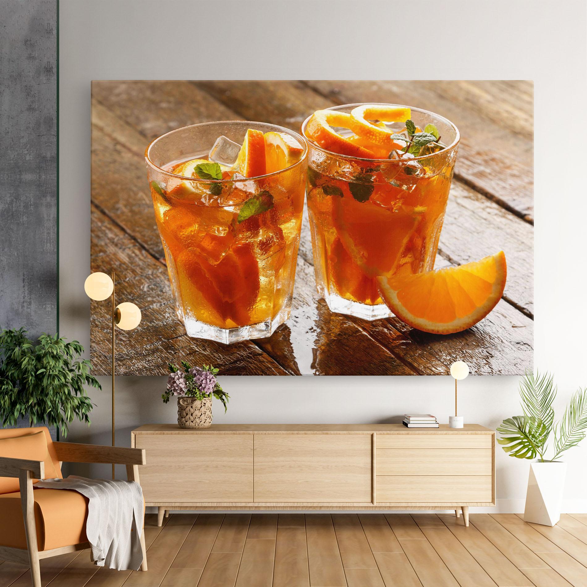 Leinwandbild Orange Lemonade mockup 9