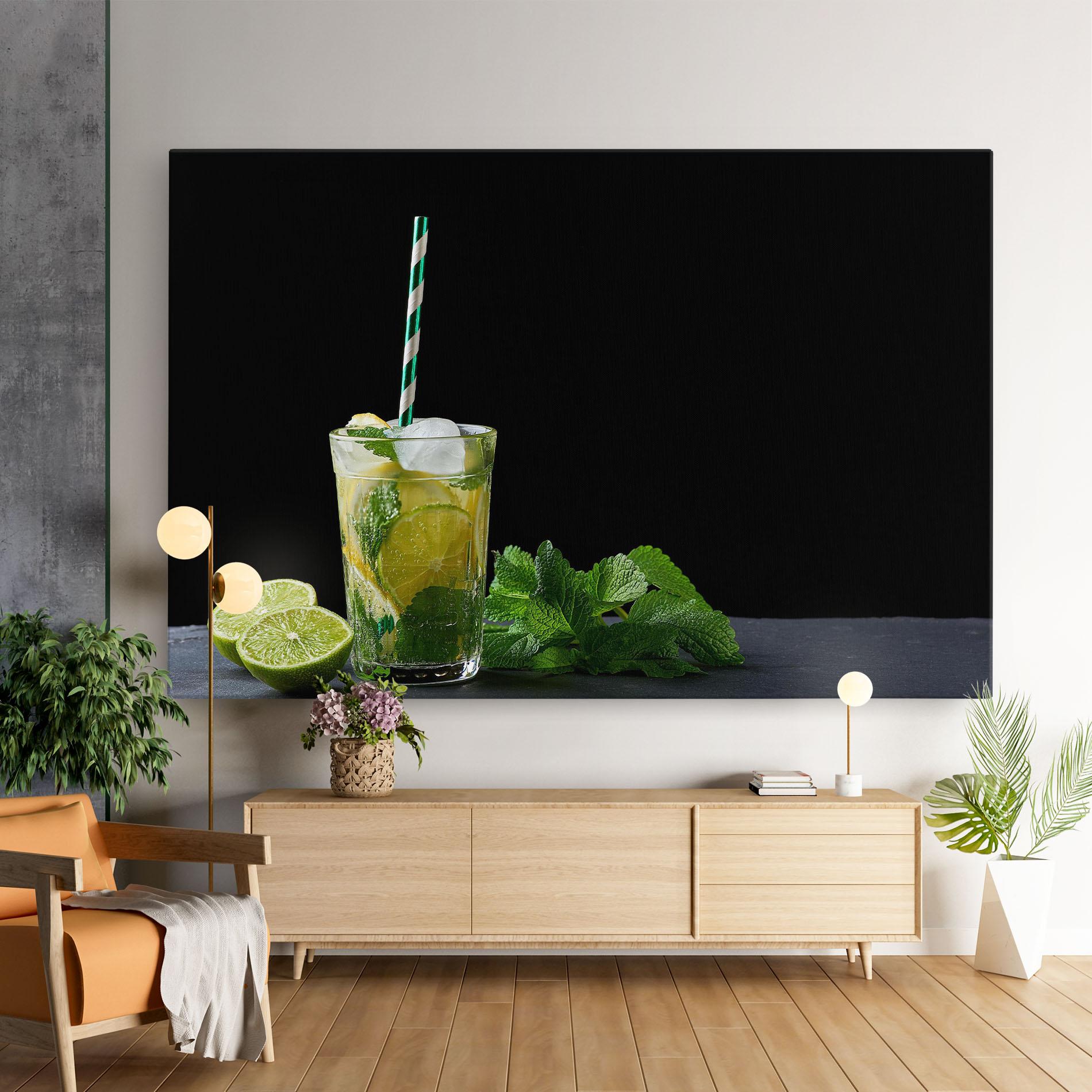 Leinwandbild Refreshing Drink mockup 9