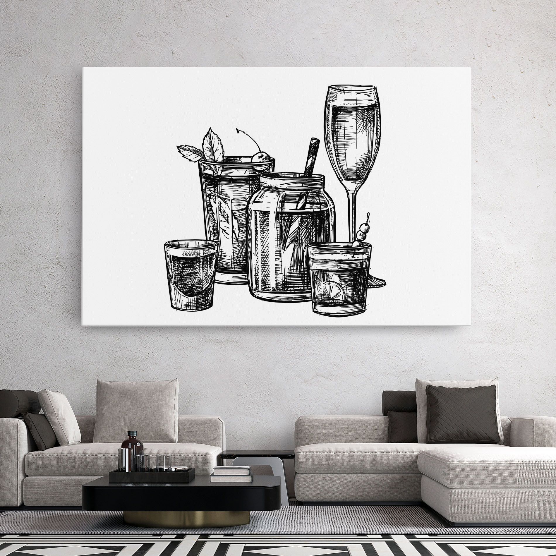 Black Line Drinks mockup 2