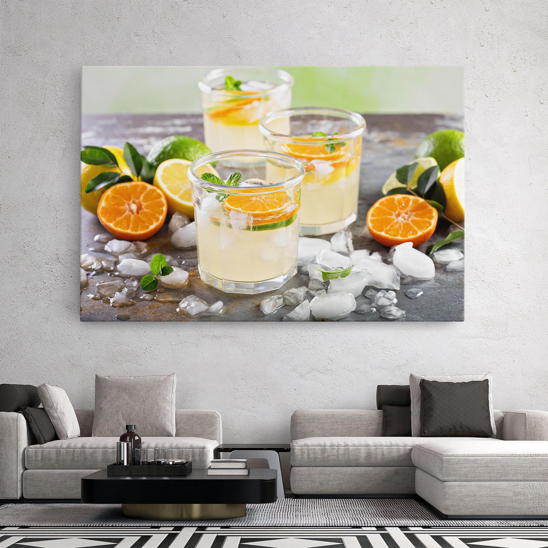 Leinwandbild Citrus Fruit Lemonade mockup 2