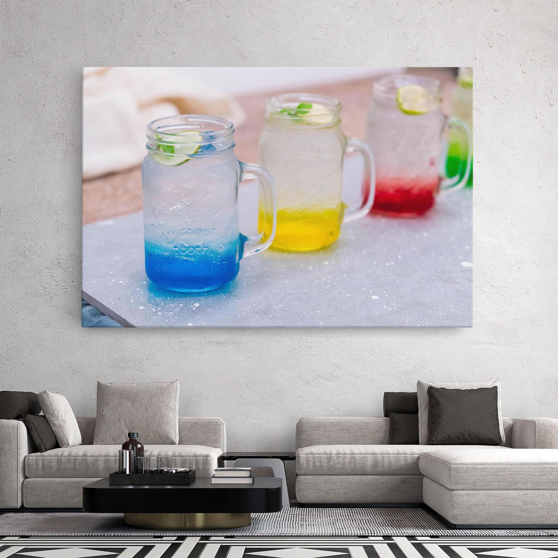 Leinwandbild Colorful Italian Soda mockup 2