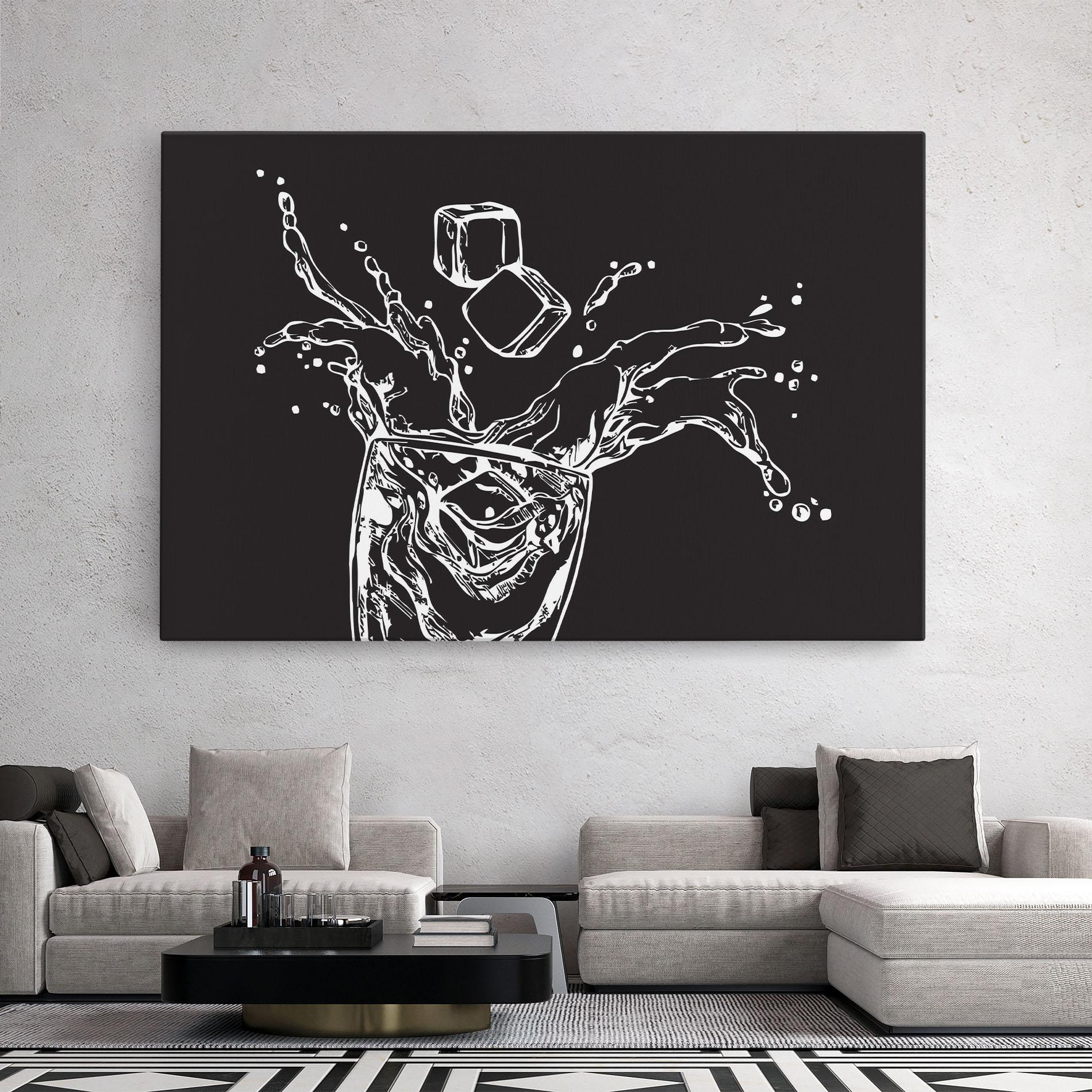 Leinwandbild Ice Splash Drink mockup 2