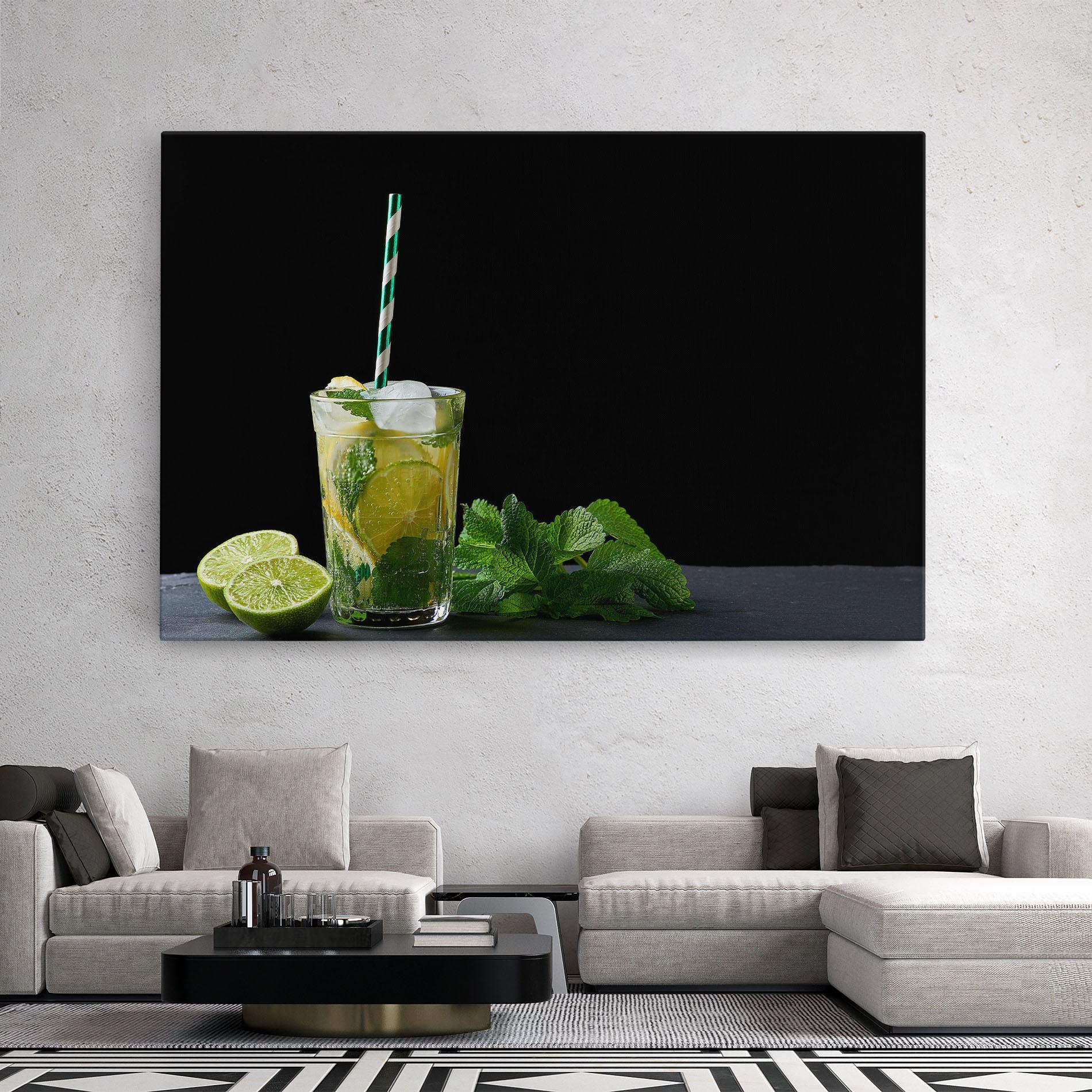 Leinwandbild Refreshing Drink mockup 2