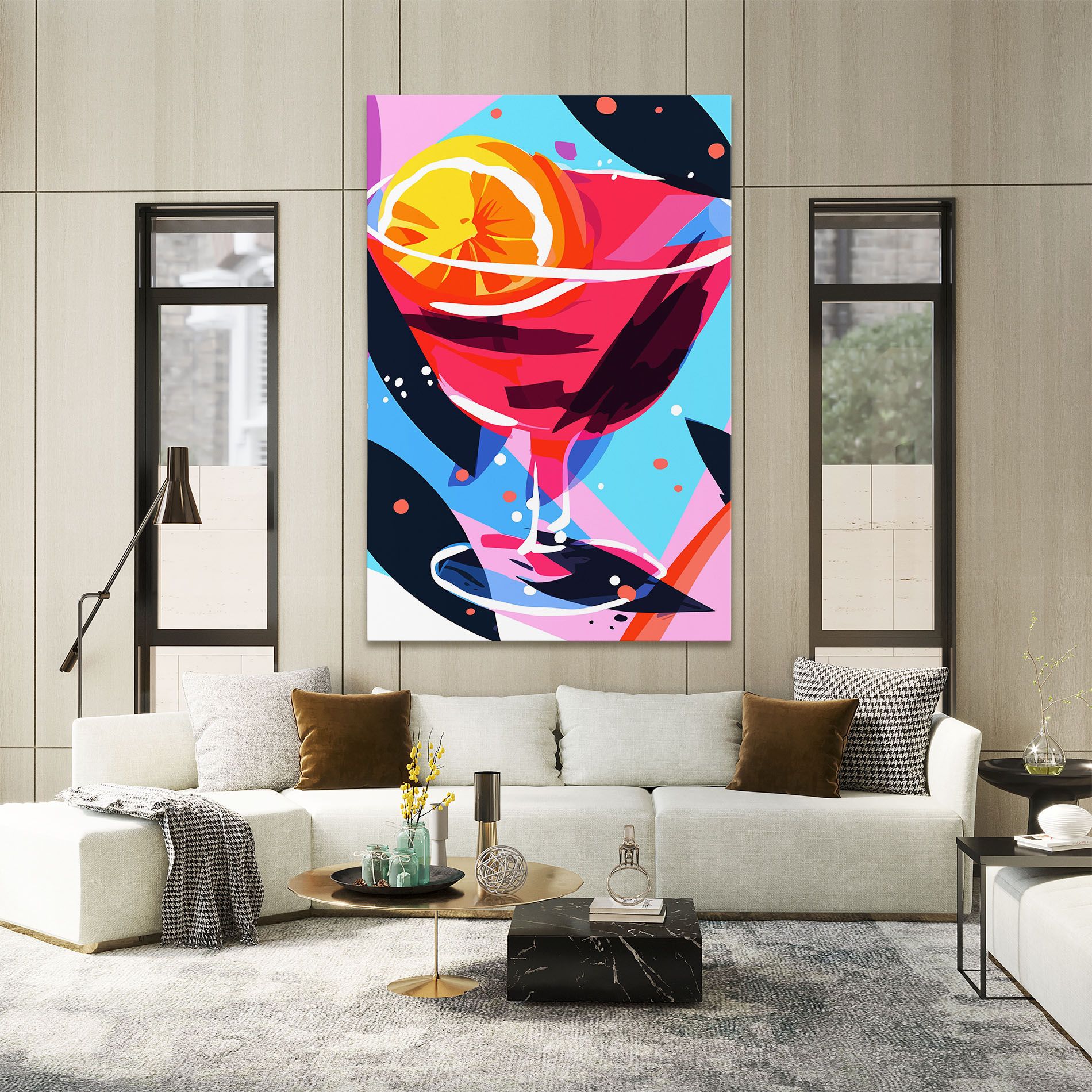 Red Cocktail Art mockup 2