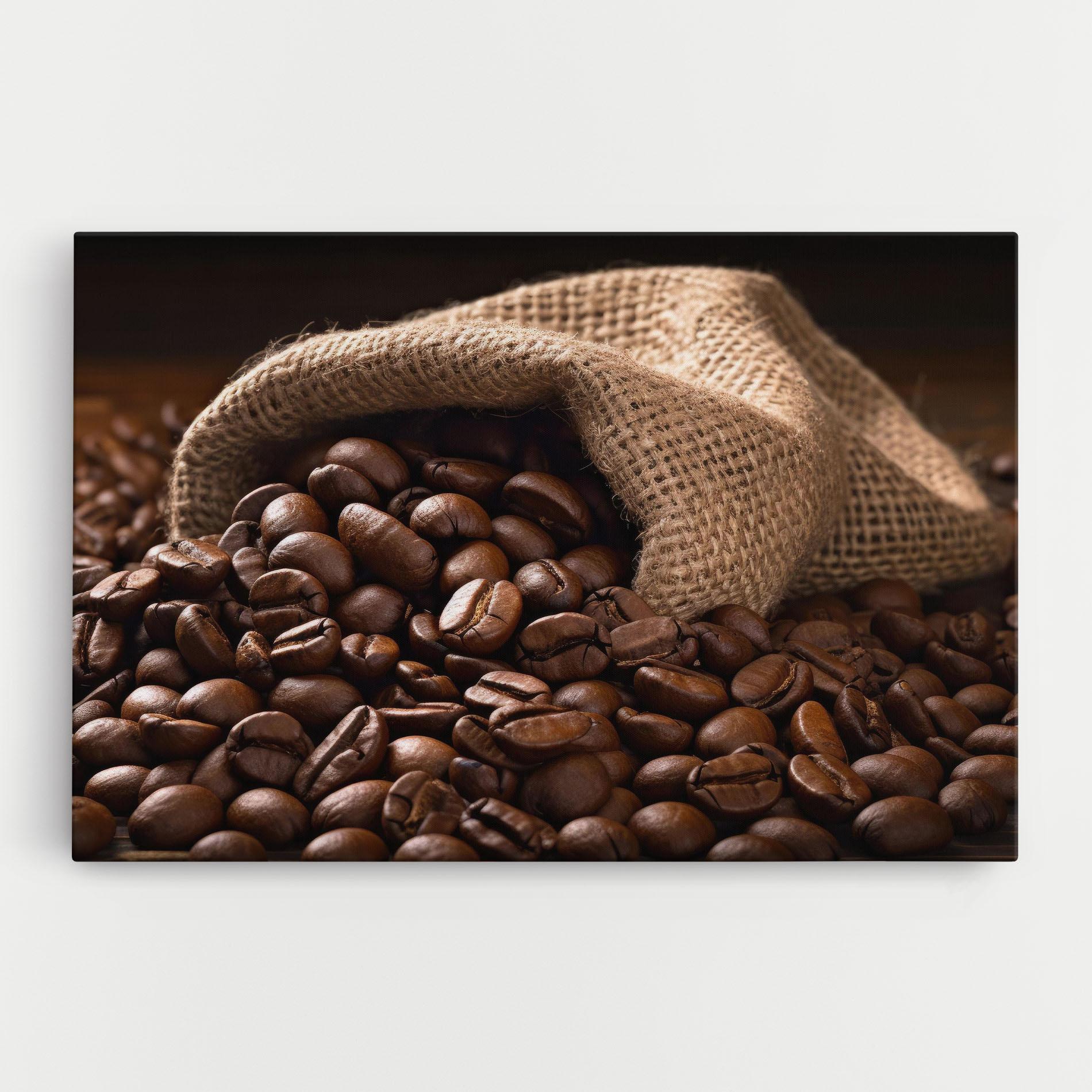 Leinwandbild Bag Of Coffee Beans mockup 0