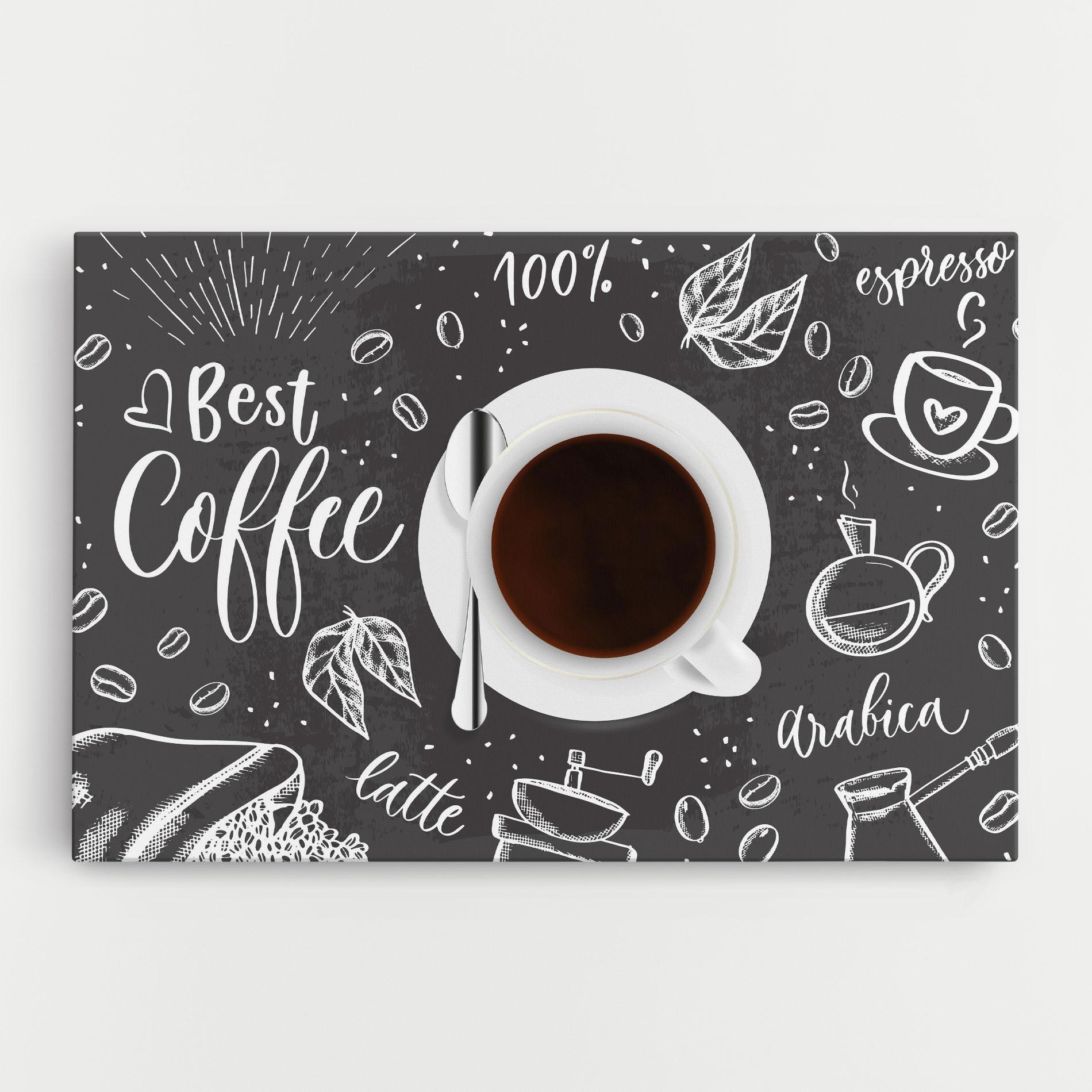 Leinwandbild Best Coffee mockup 0