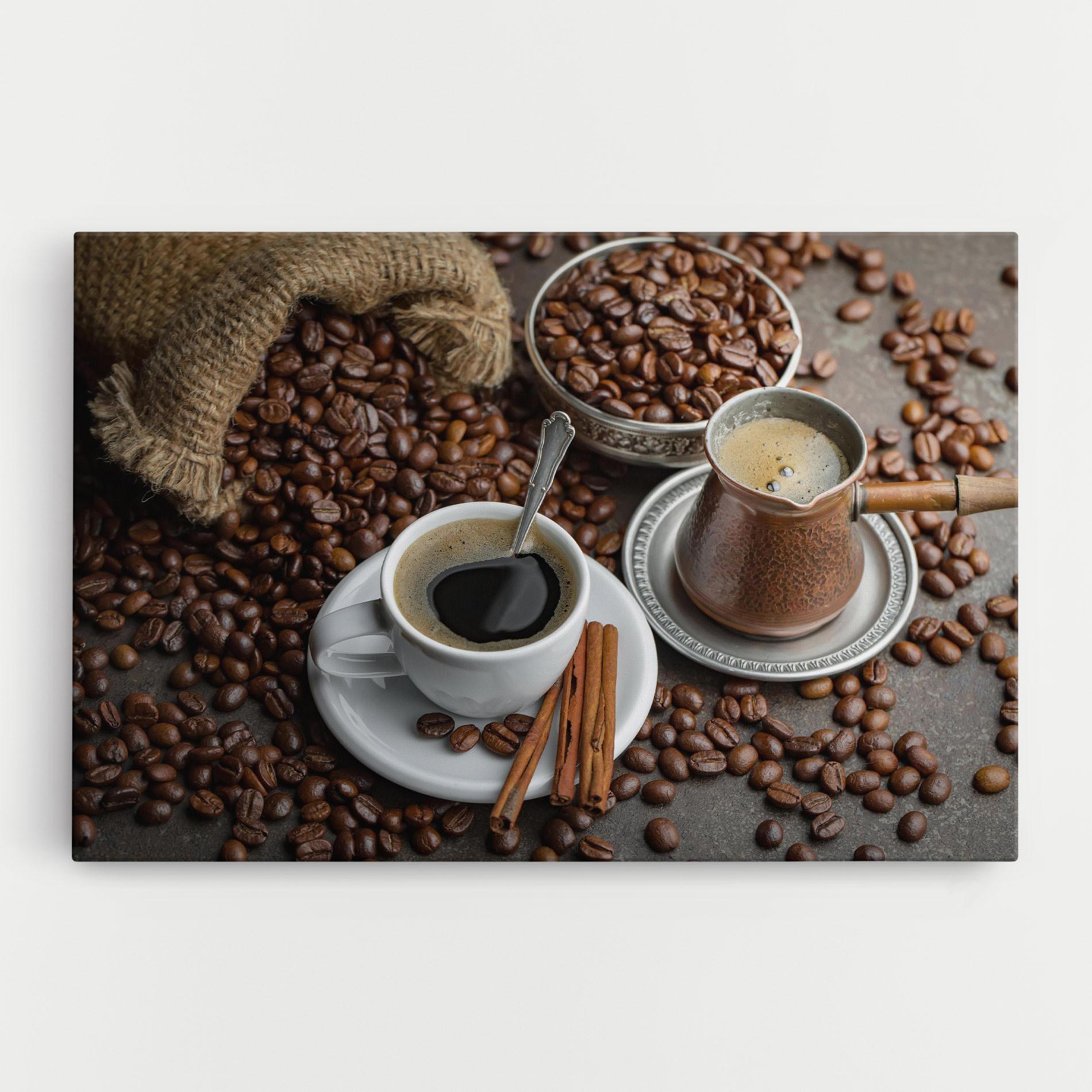 Leinwandbild Black Coffee Bean mockup 0