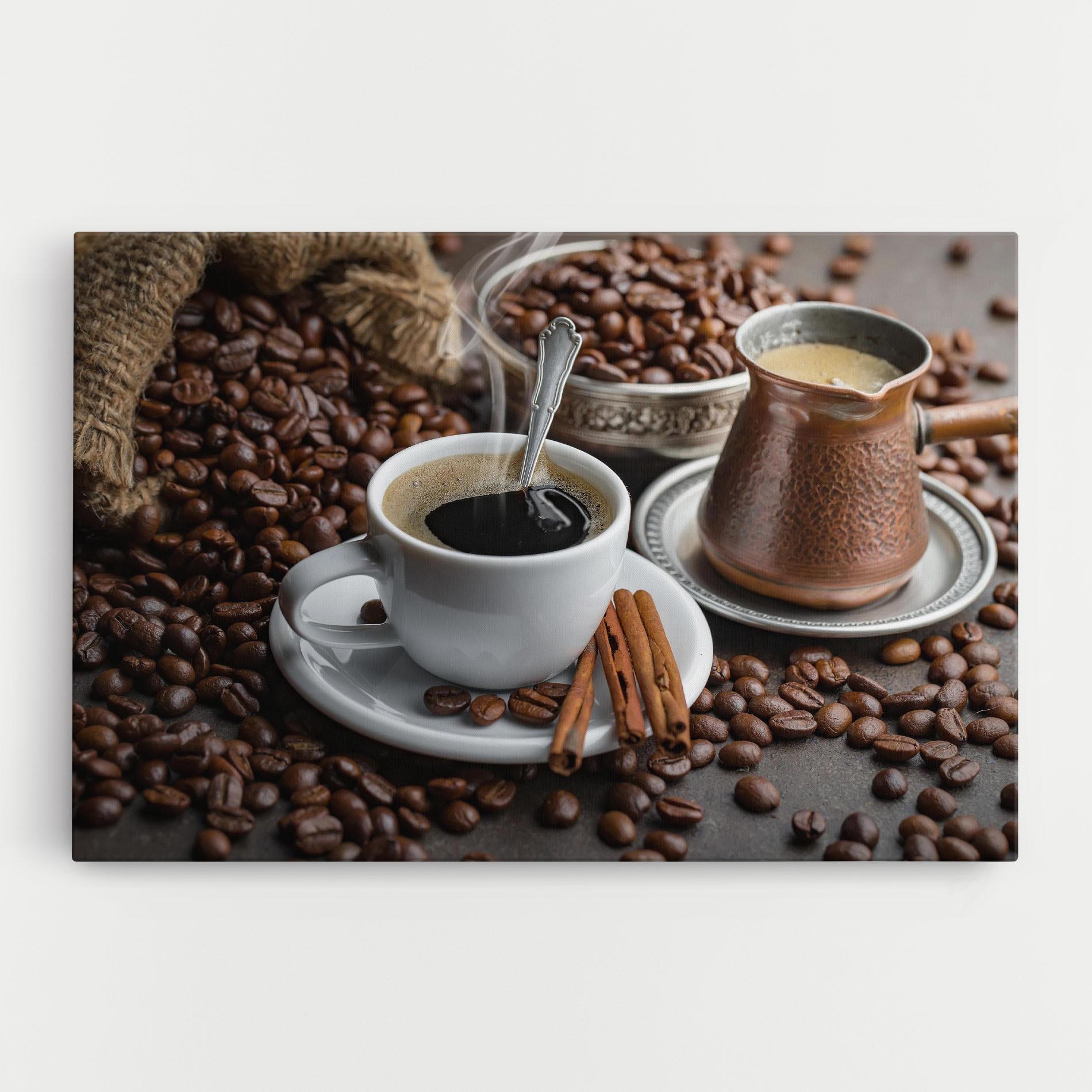 Leinwandbild Black Coffee Beans mockup 0