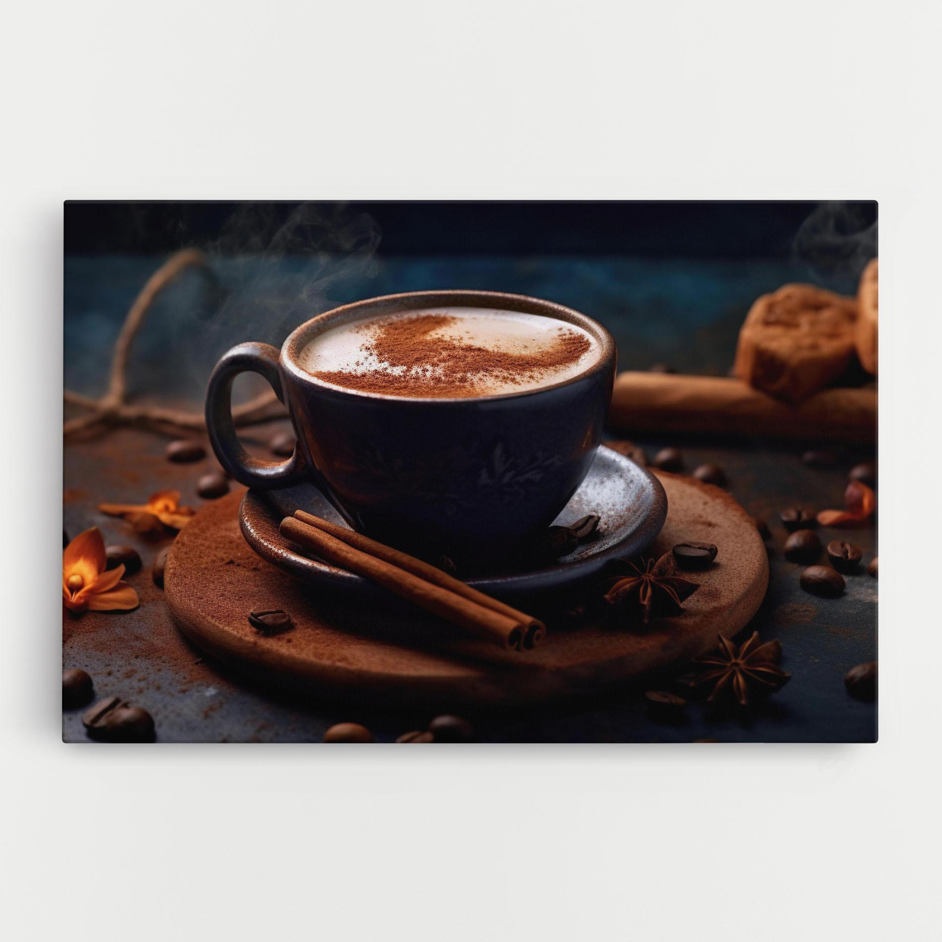 Leinwandbild Cinnamon Coffee Cup mockup 0