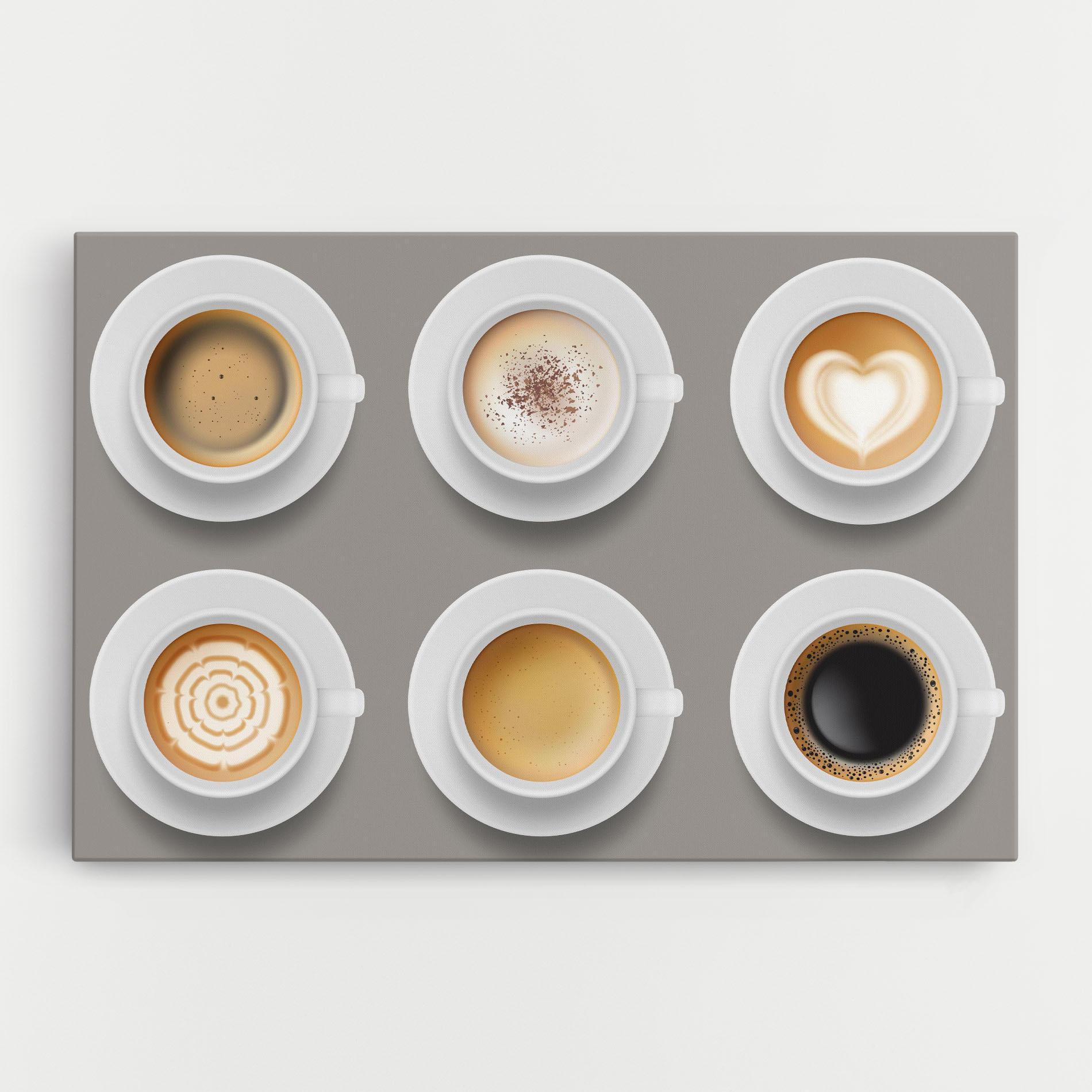 Leinwandbild Coffee Cups Mix mockup 0