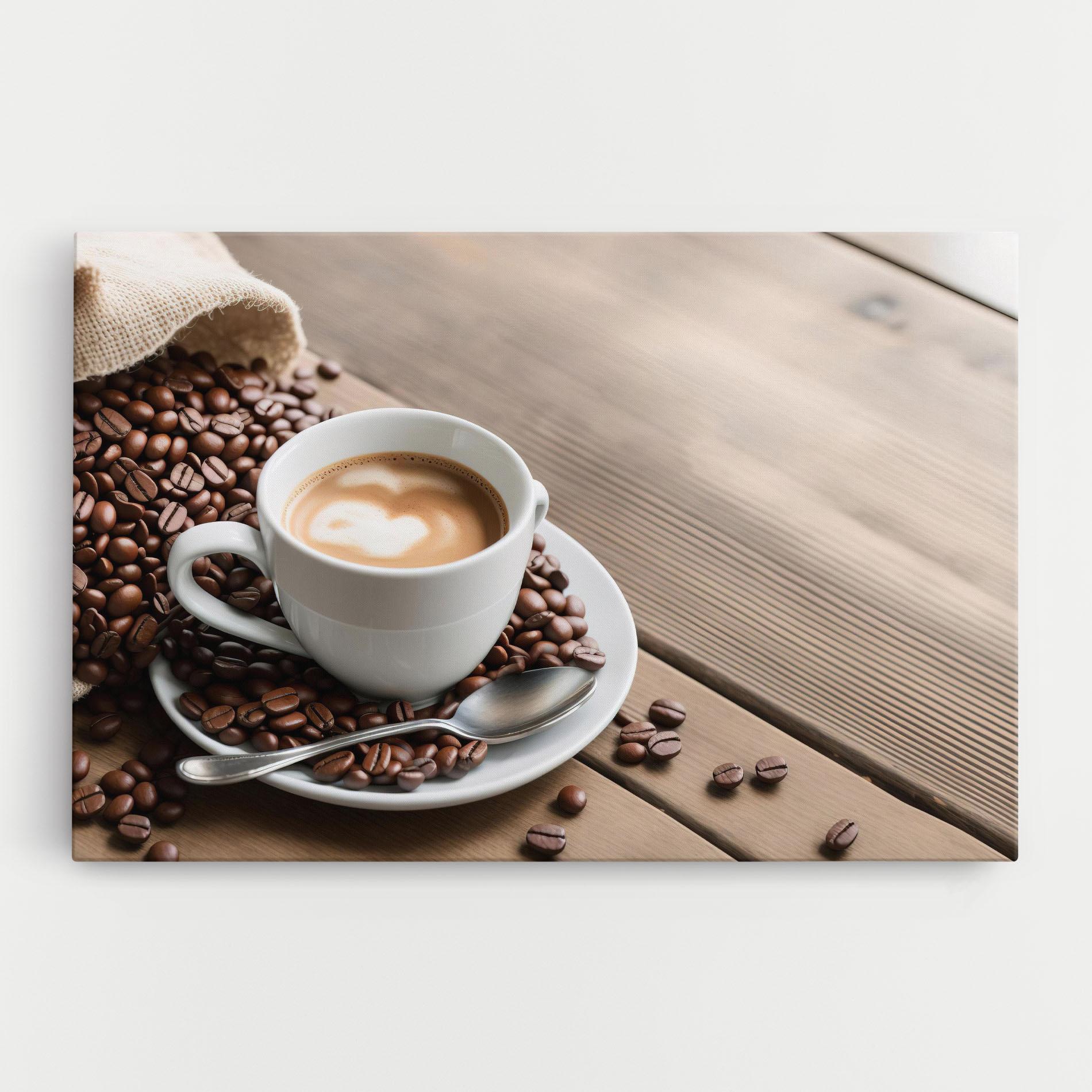 Leinwandbild Coffee On Table mockup 0