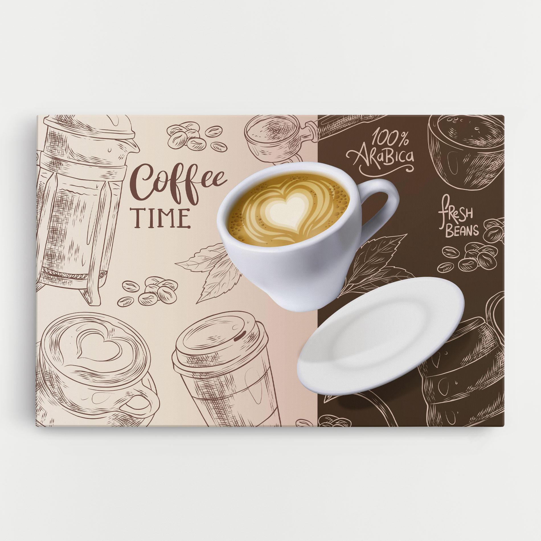 Leinwandbild Coffee Time mockup 0