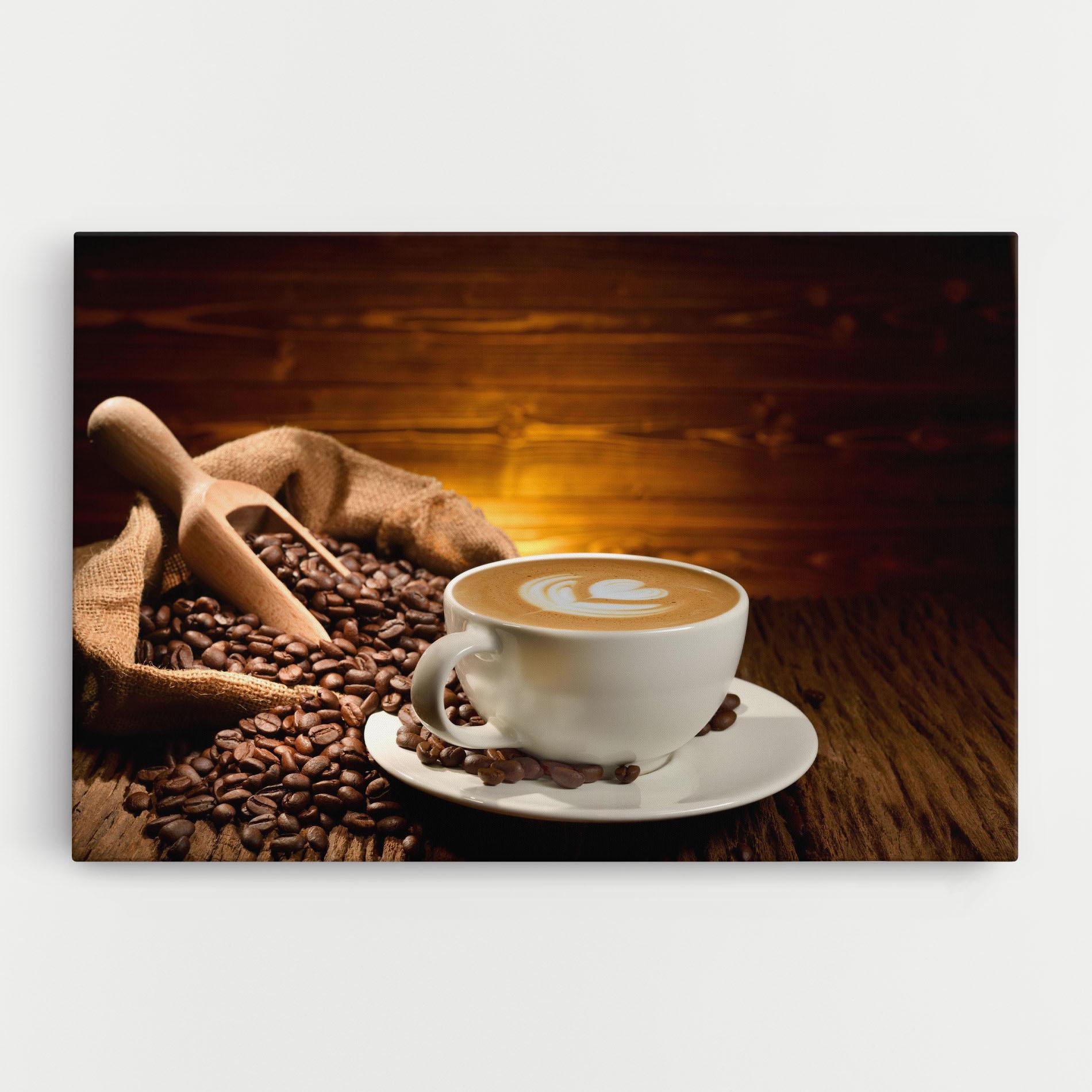 Leinwandbild Latte Coffee mockup 0