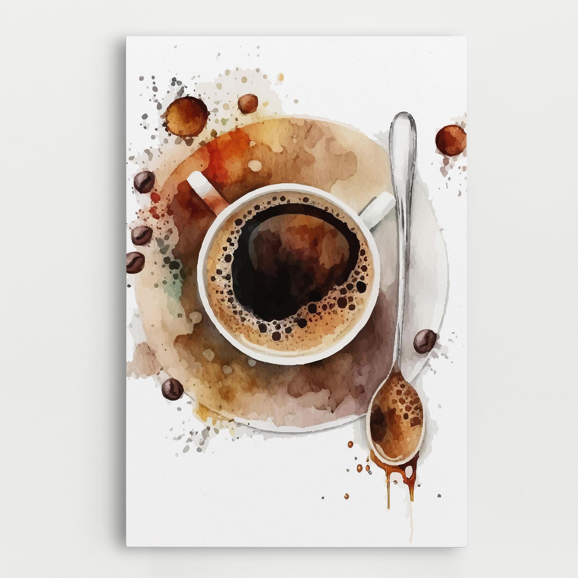 Leinwandbild Coffee Liquid mockup 0