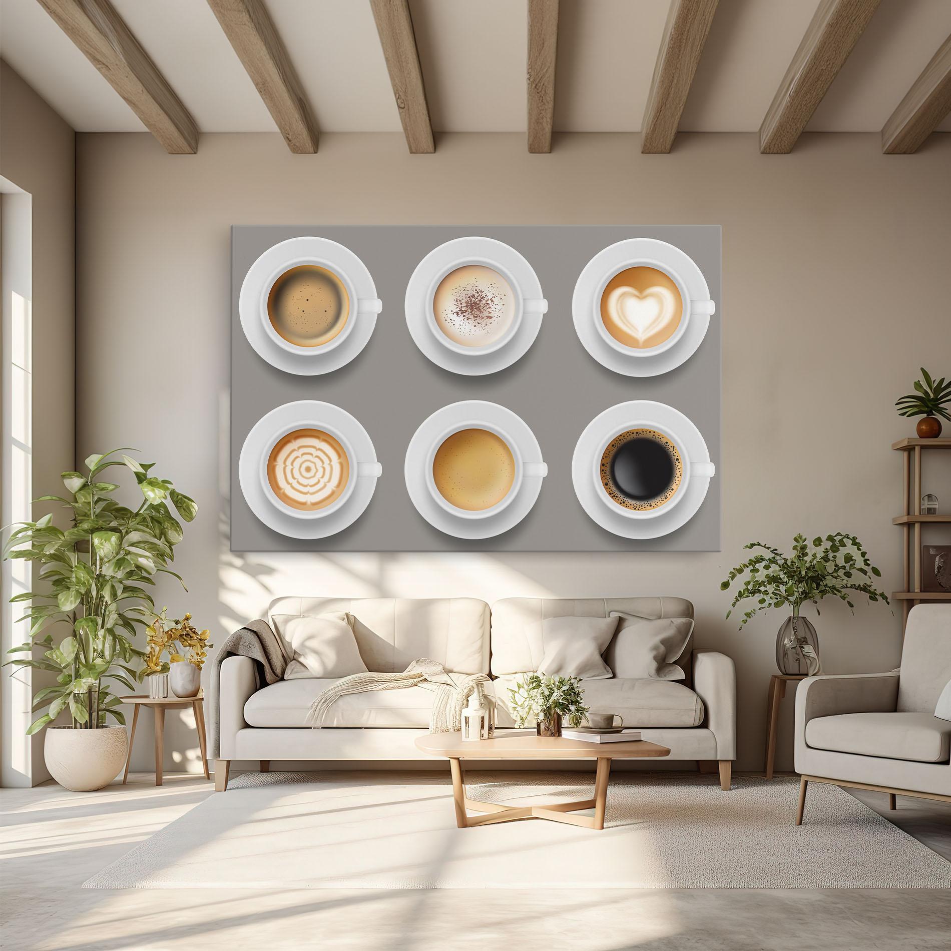 Leinwandbild Coffee Cups Mix mockup 6