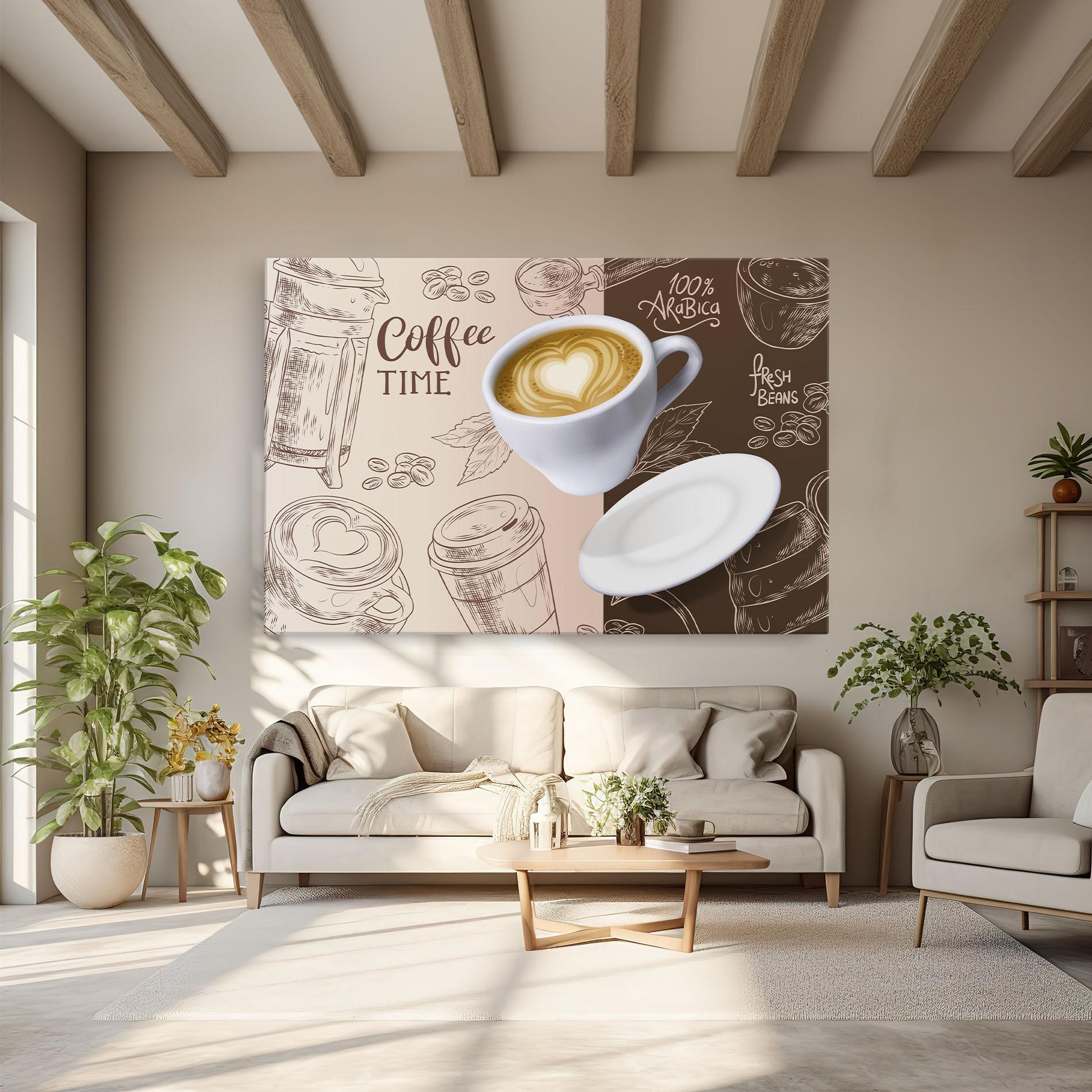 Leinwandbild Coffee Time mockup 6