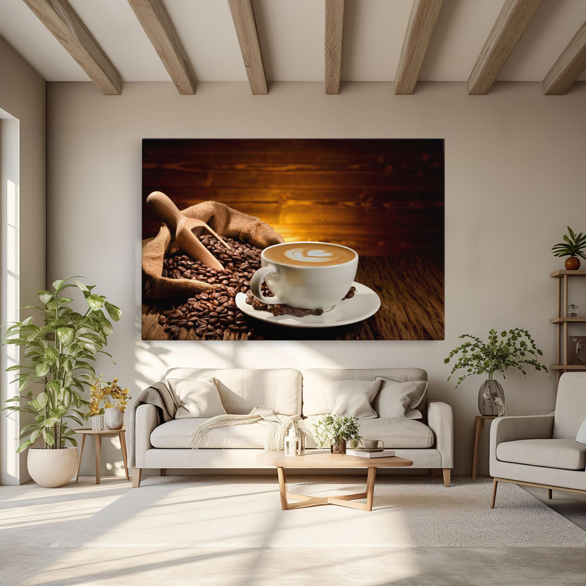 Leinwandbild Latte Coffee mockup 6