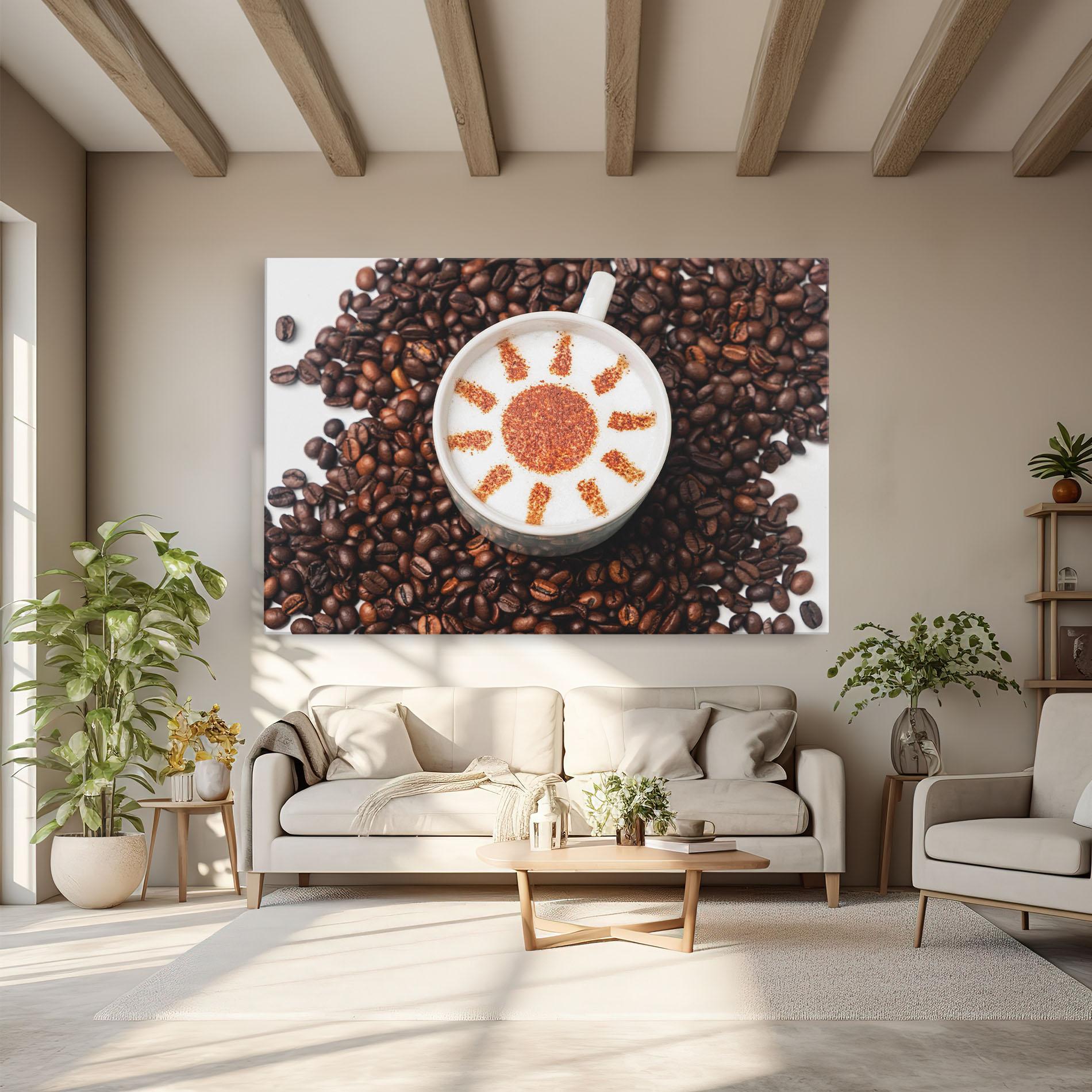 Leinwandbild Sun Pattern Coffee mockup 6