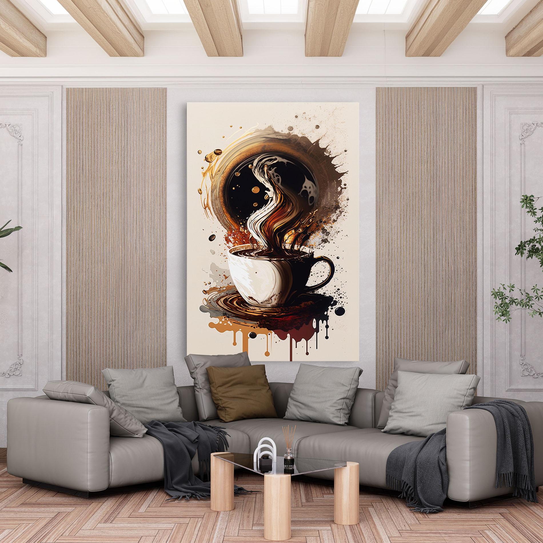 Leinwandbild Coffee Art mockup 6