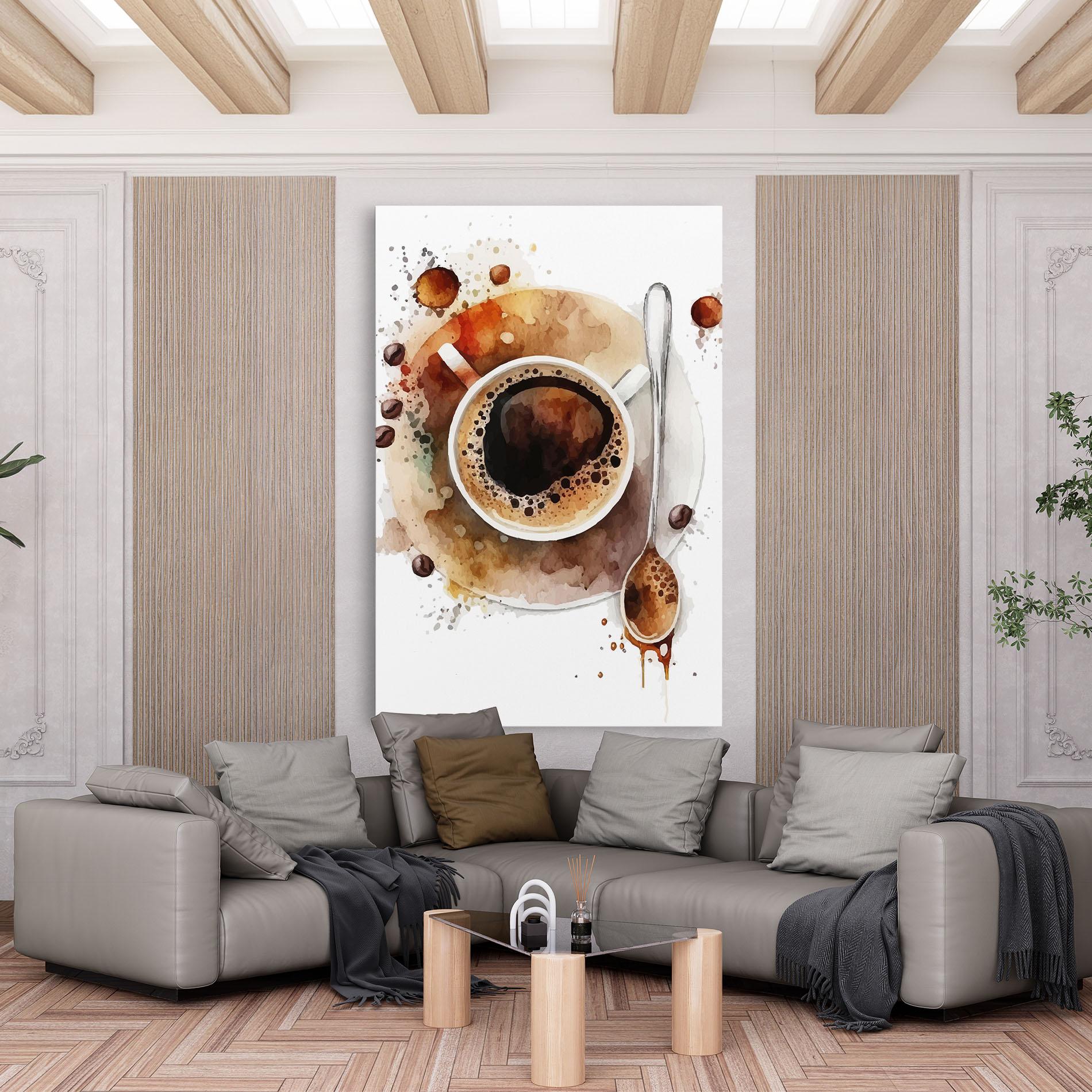 Leinwandbild Coffee Liquid mockup 6