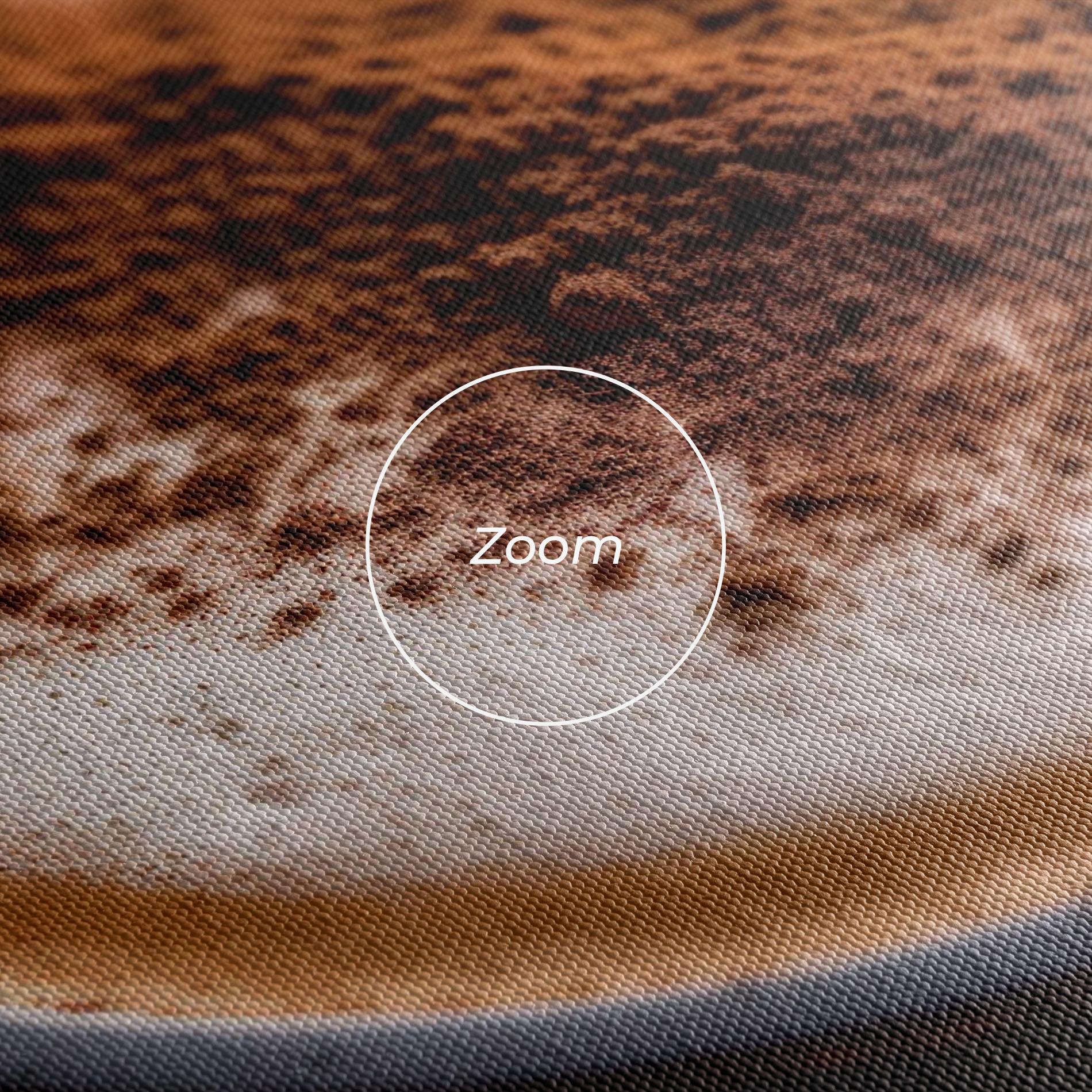 Leinwandbild Cappuccino Coffee Close Up mockup 3