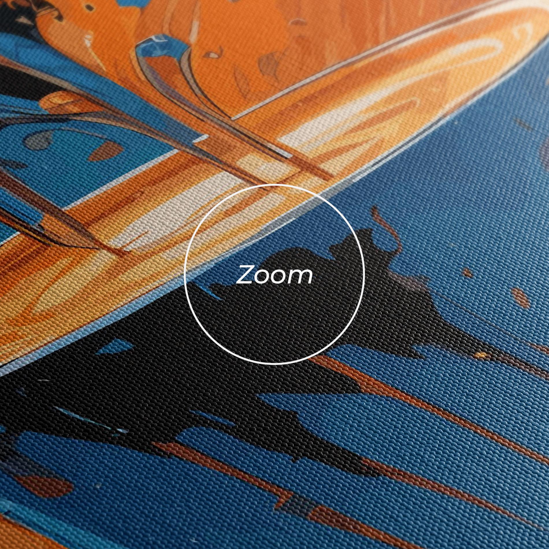 Leinwandbild Coffee Blue Orange mockup 3