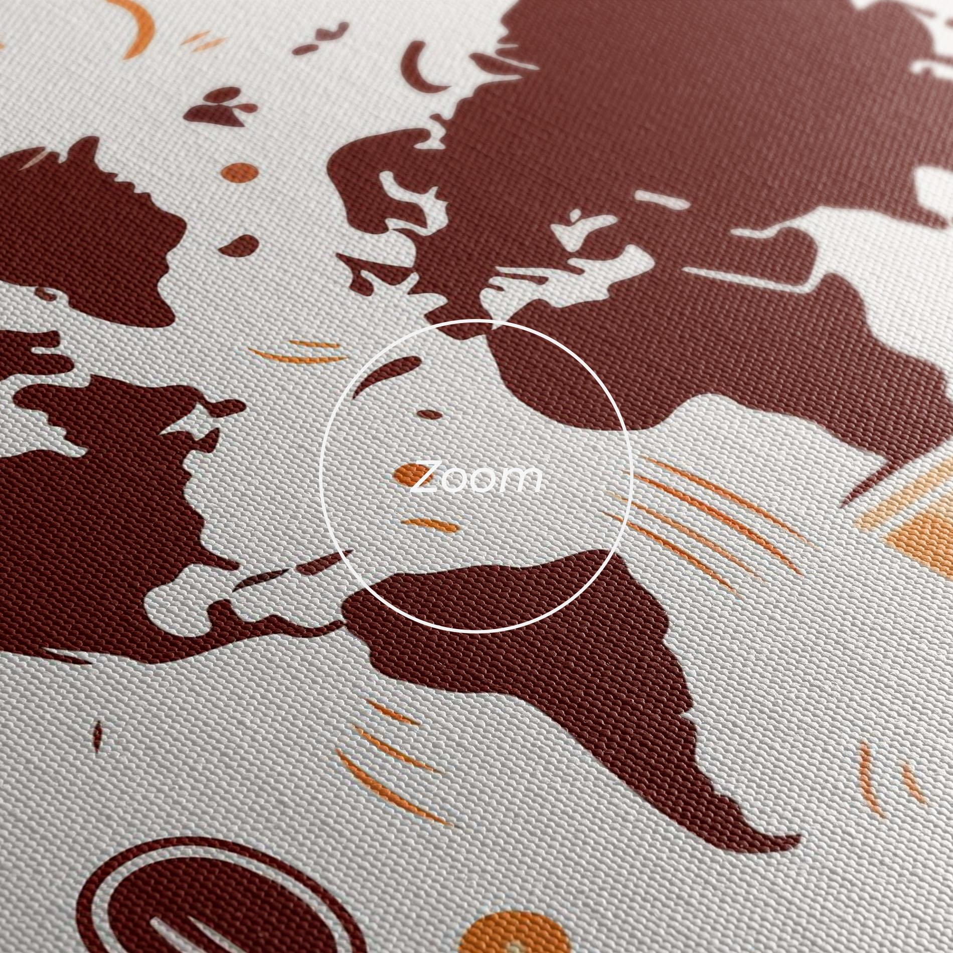 Leinwandbild Coffee Map mockup 3