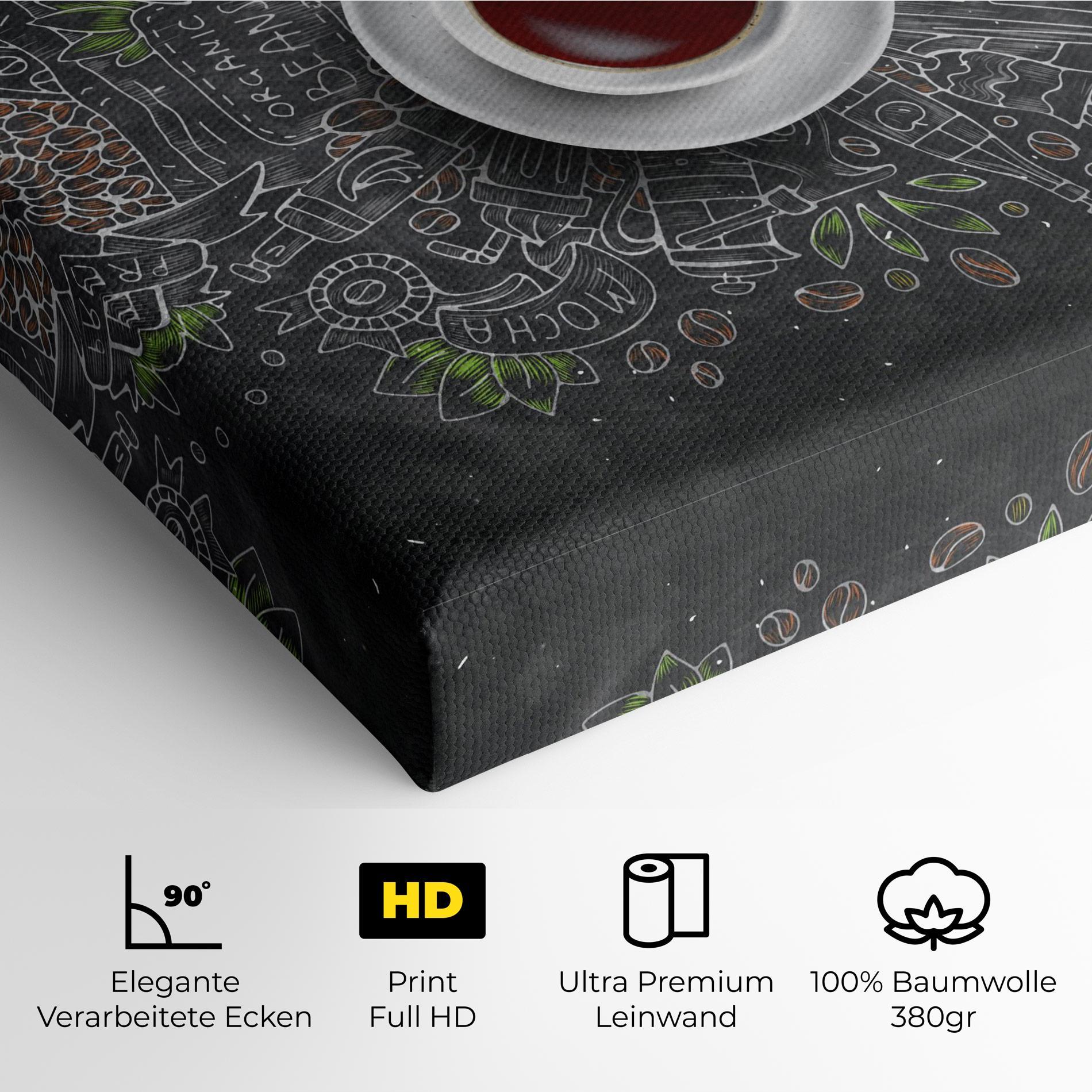 Leinwandbild Black Board Coffee mockup 4