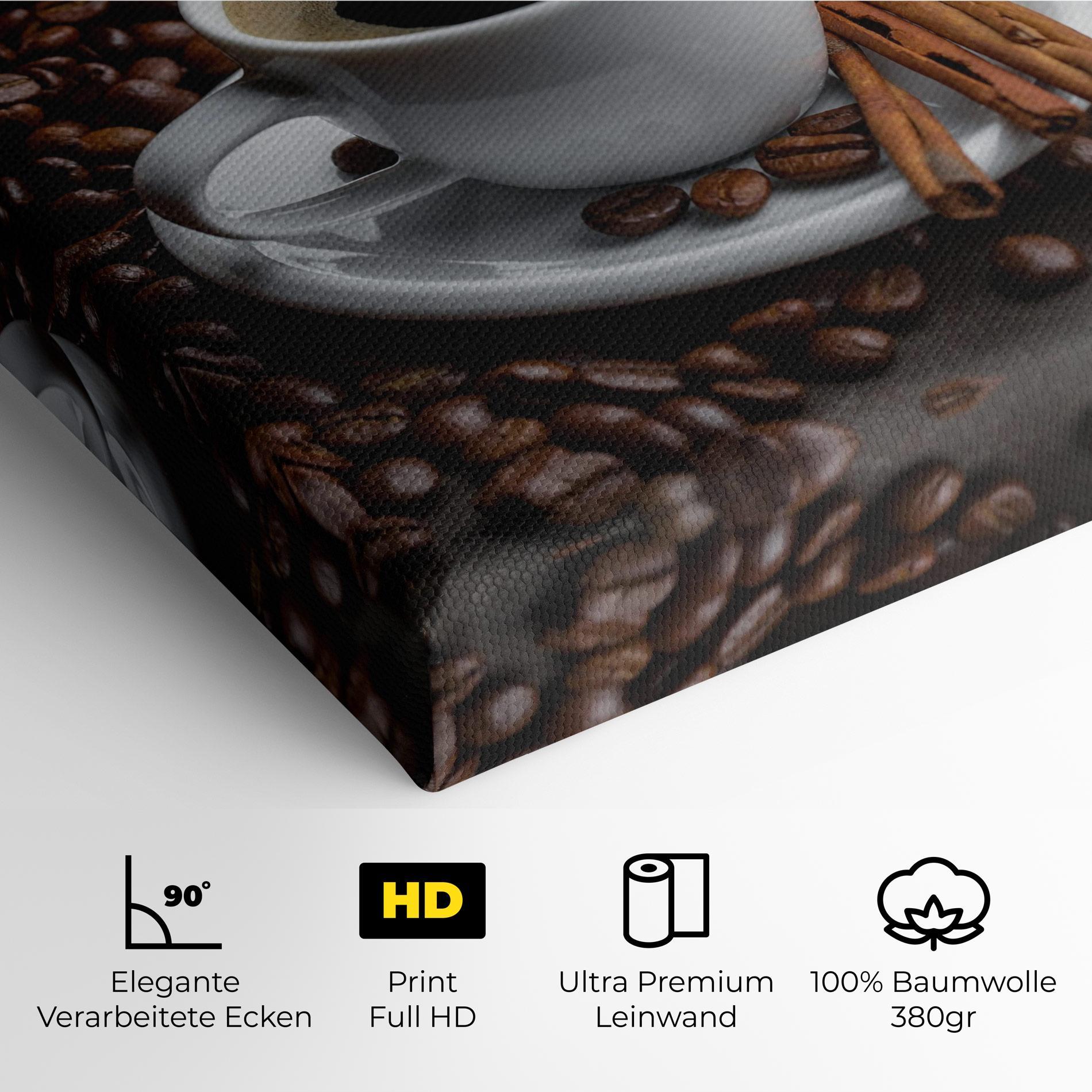 Leinwandbild Black Coffee Beans mockup 4
