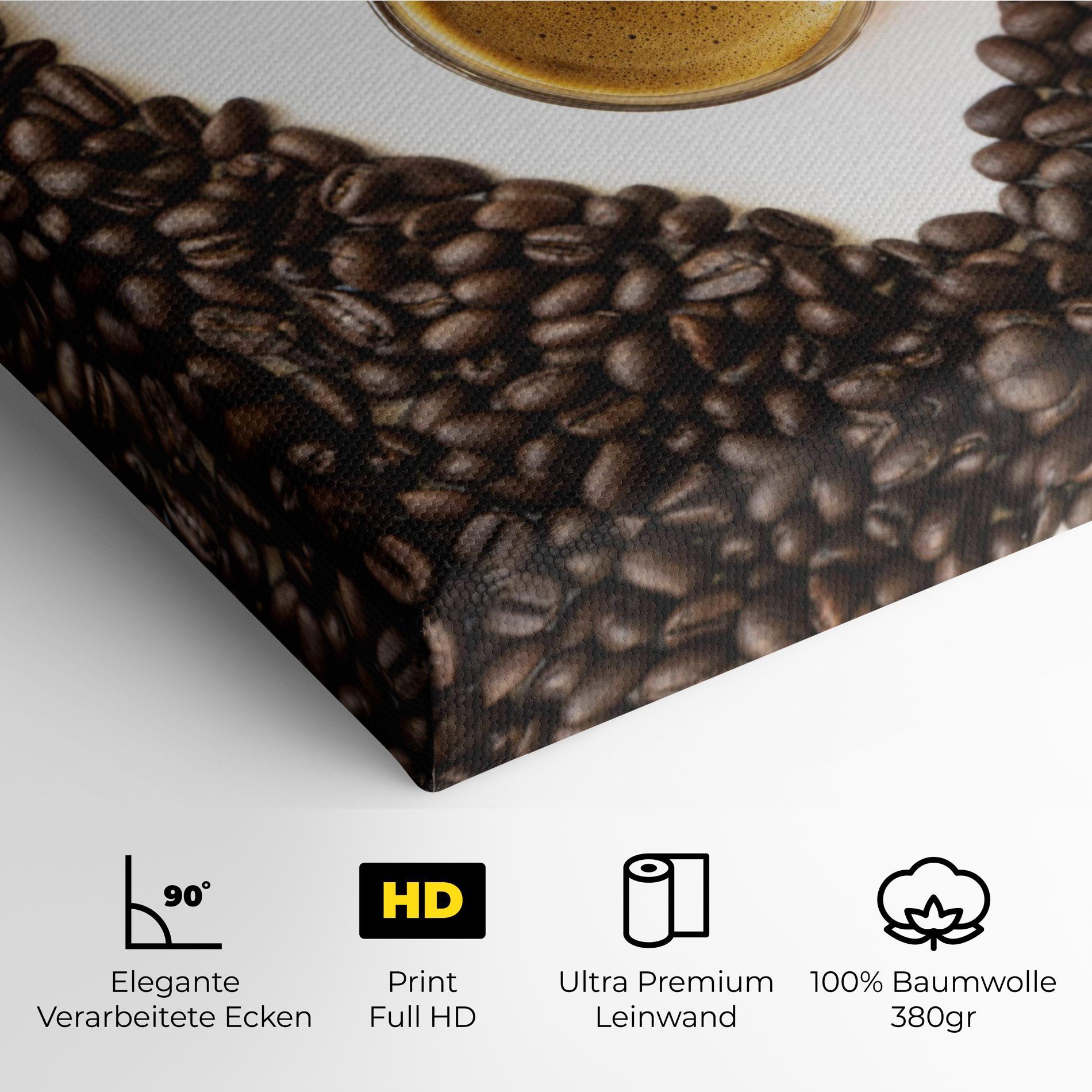 Leinwandbild Coffee Bean Heart mockup 4