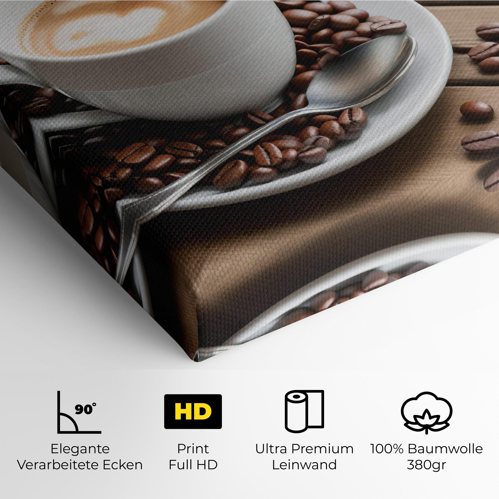 Leinwandbild Coffee On Table mockup 4