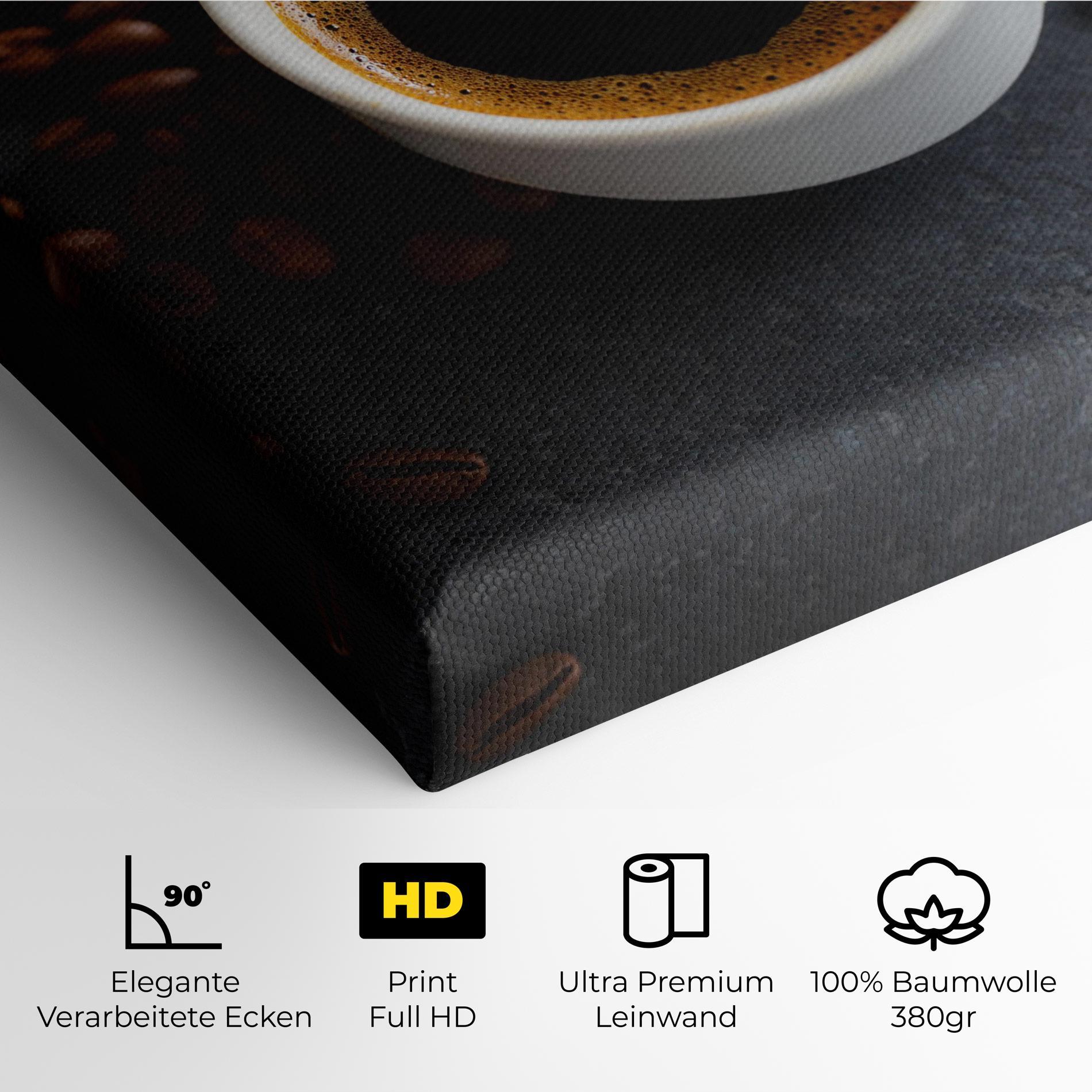 Leinwandbild Espresso Close Up mockup 4
