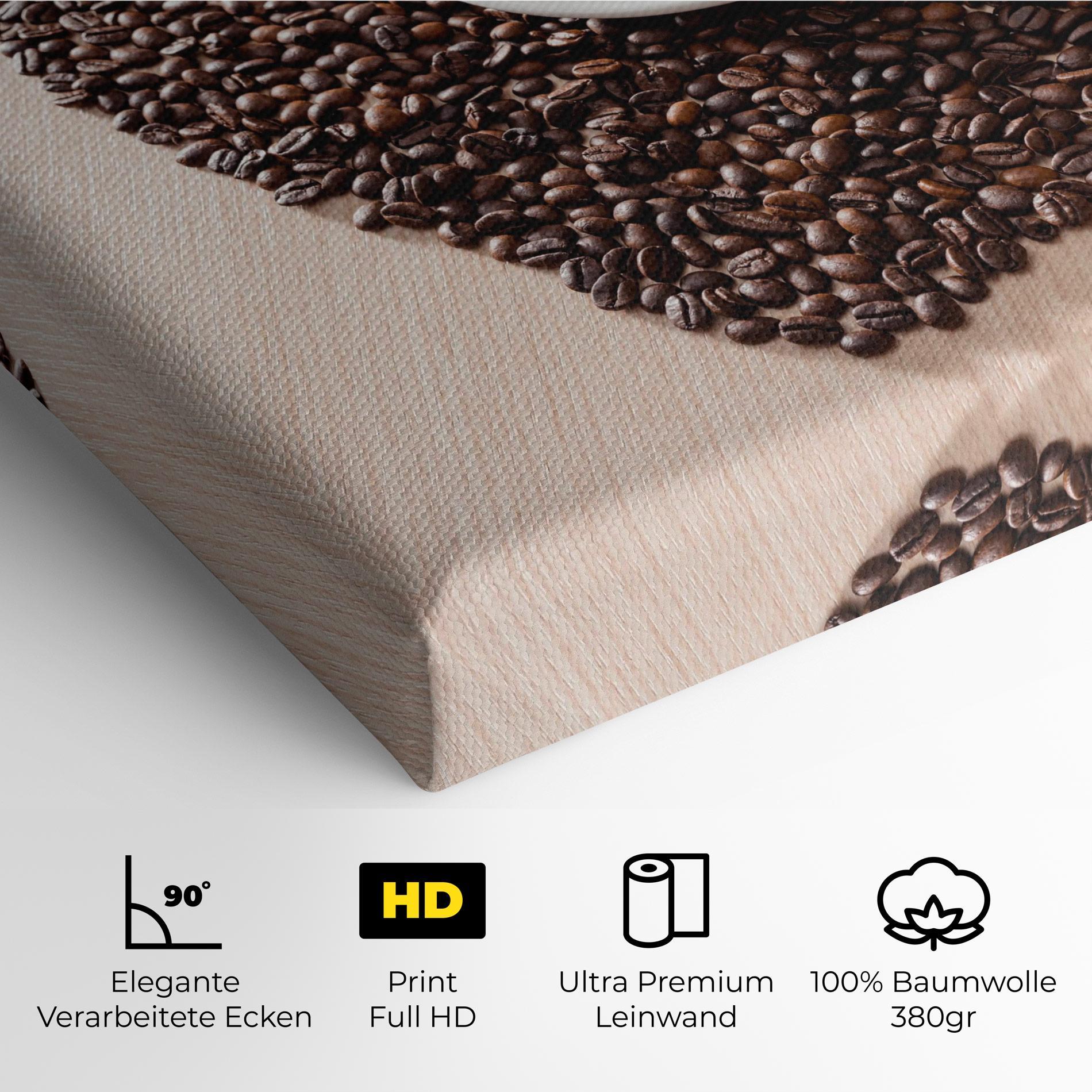Leinwandbild Heart Coffee Beans mockup 4