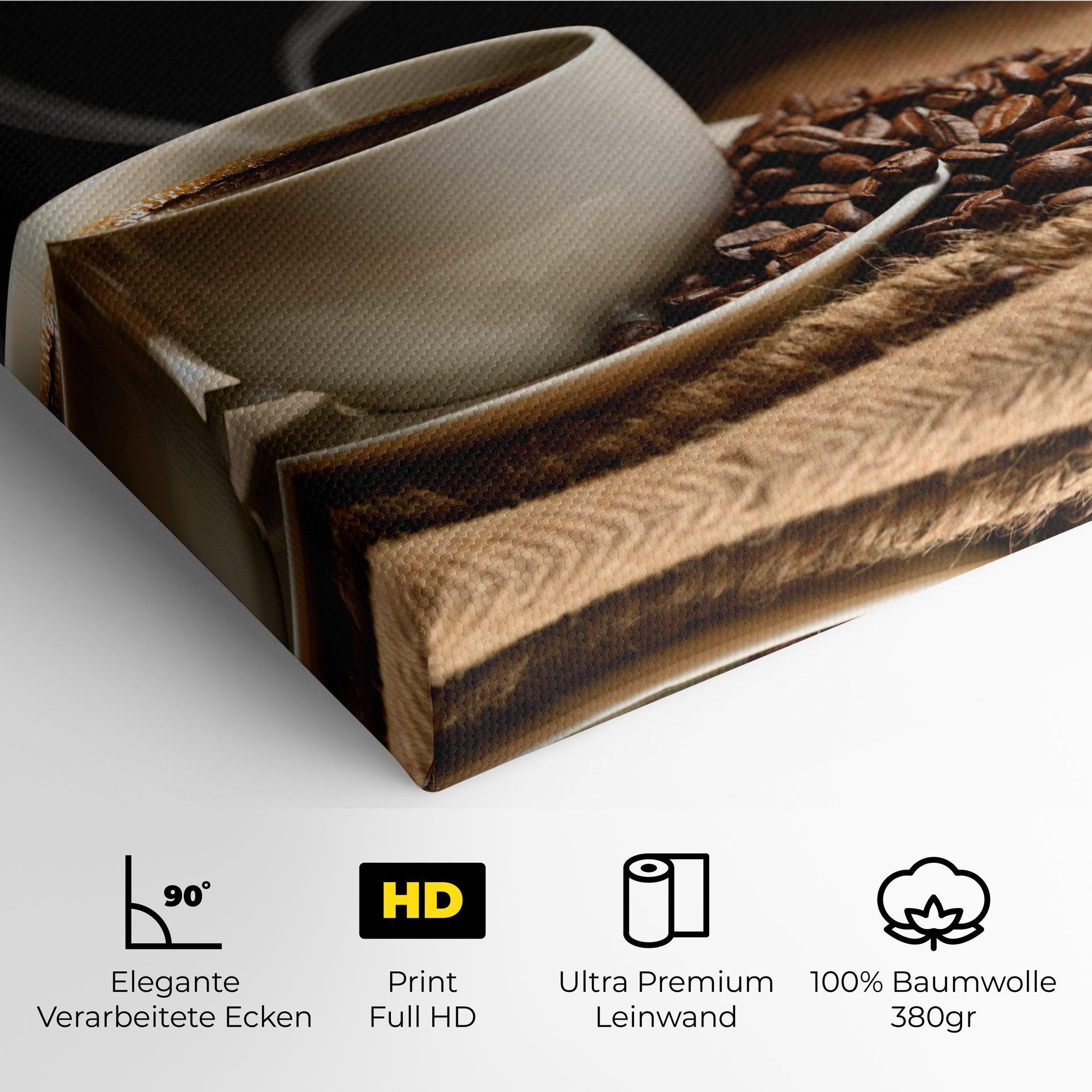 Leinwandbild Heart Coffee Smoke mockup 4