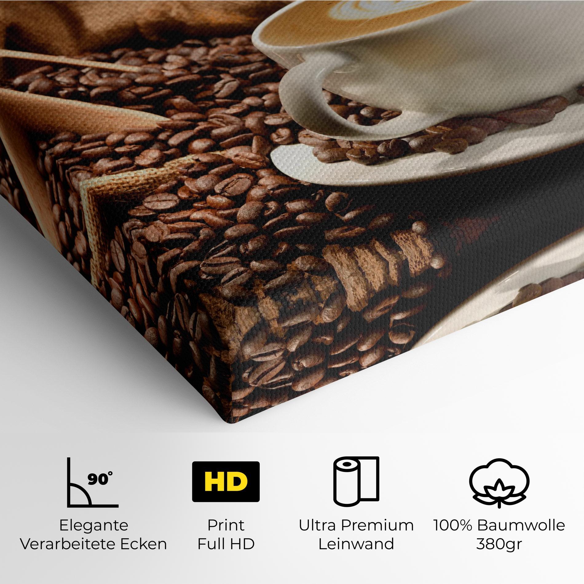 Leinwandbild Latte Coffee mockup 4