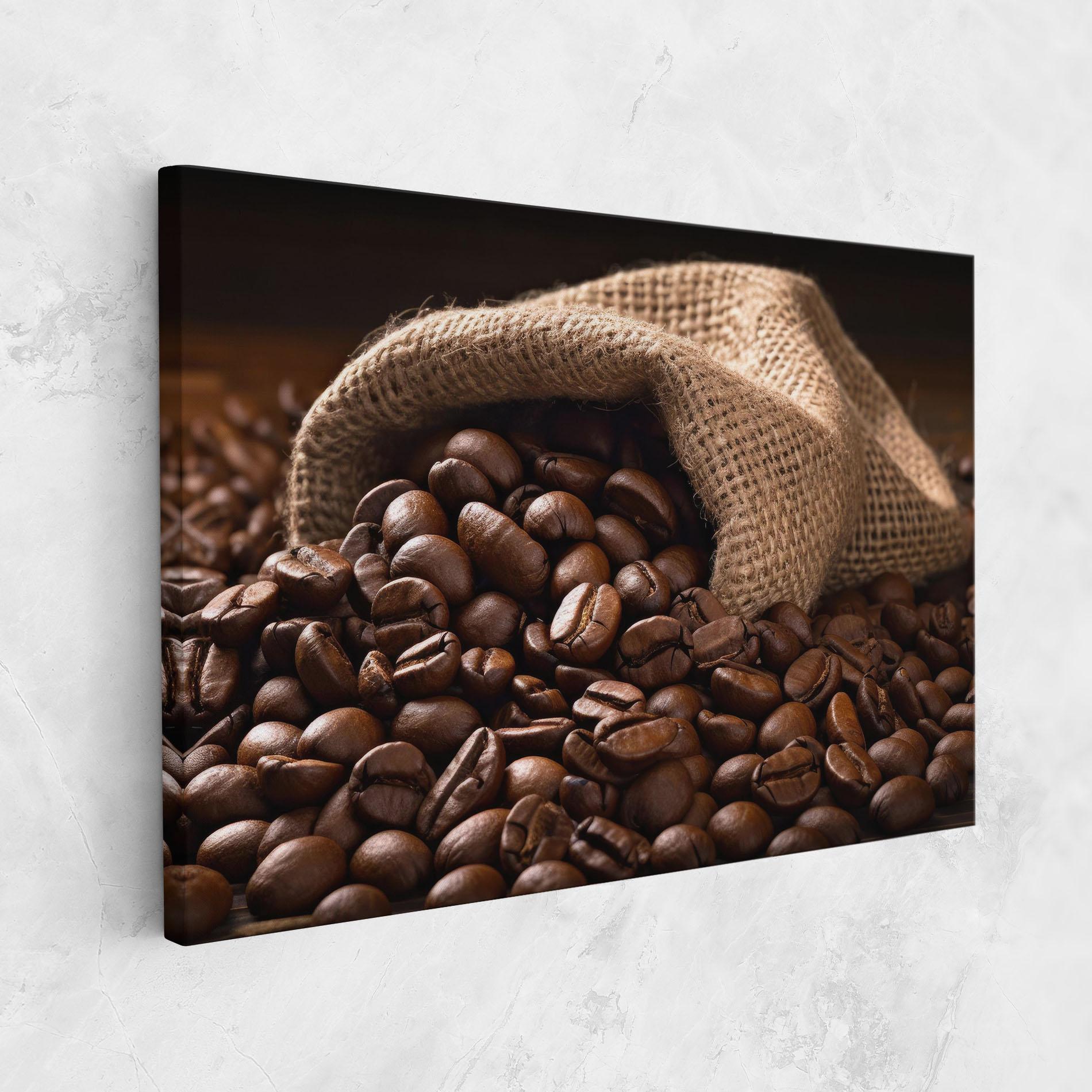 Leinwandbild Bag Of Coffee Beans mockup 1