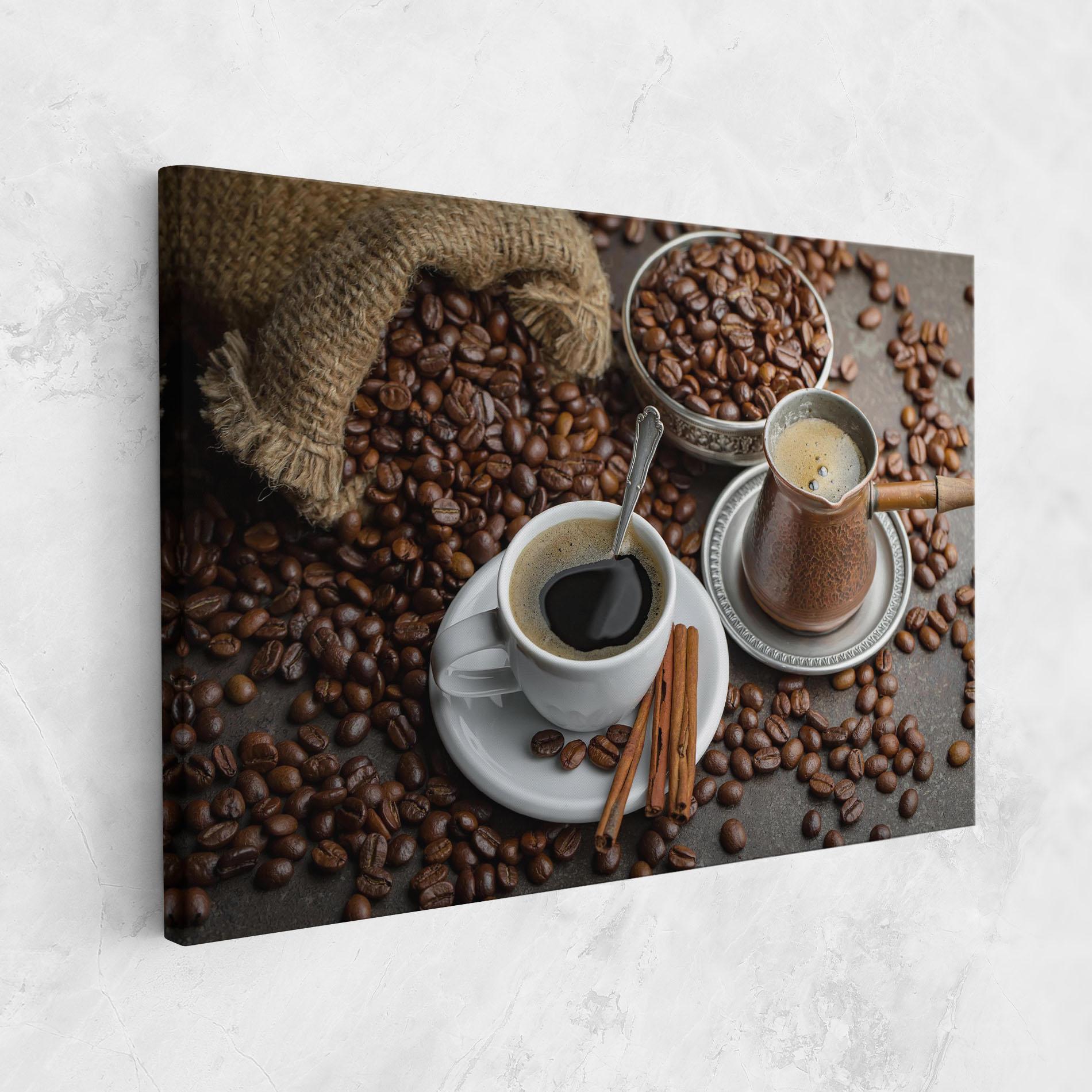 Leinwandbild Black Coffee Bean mockup 1