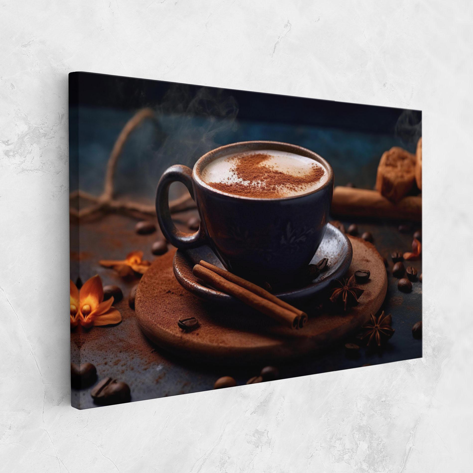 Leinwandbild Cinnamon Coffee Cup mockup 1