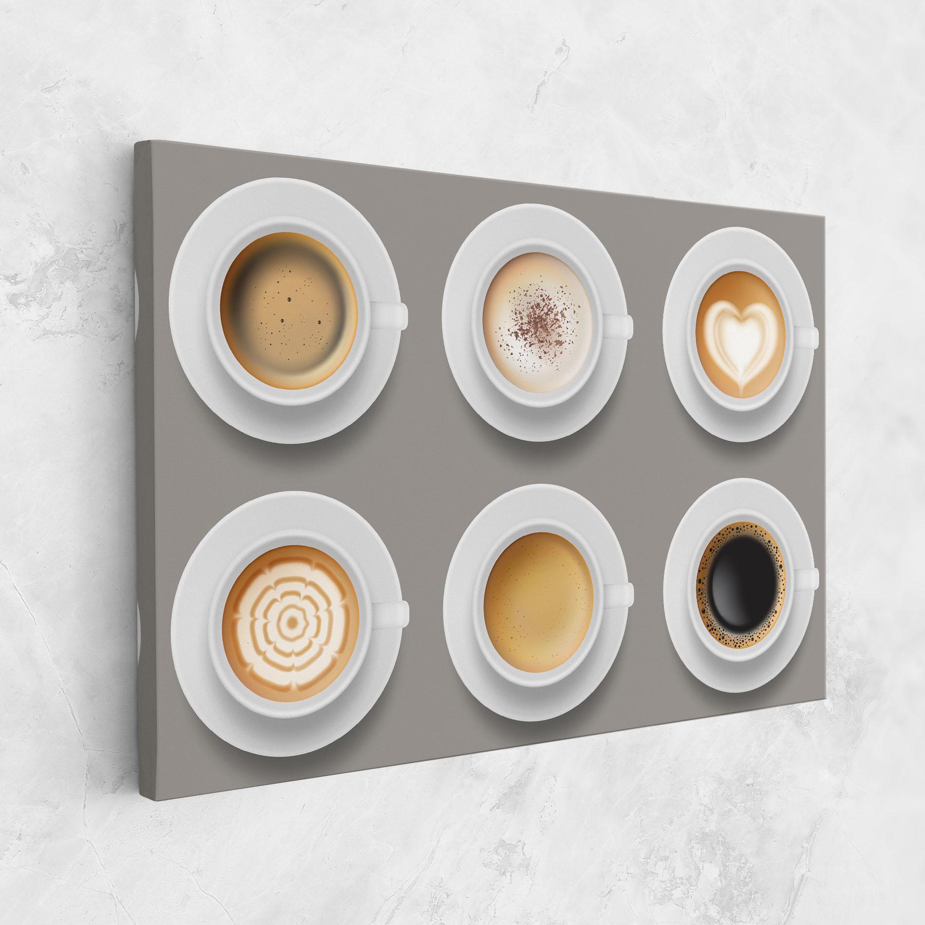 Leinwandbild Coffee Cups Mix mockup 1