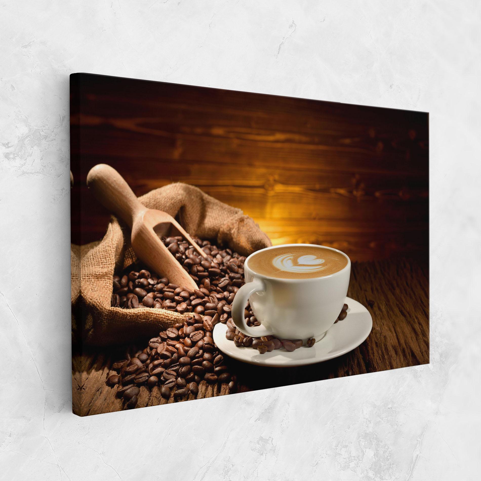 Leinwandbild Latte Coffee mockup 1