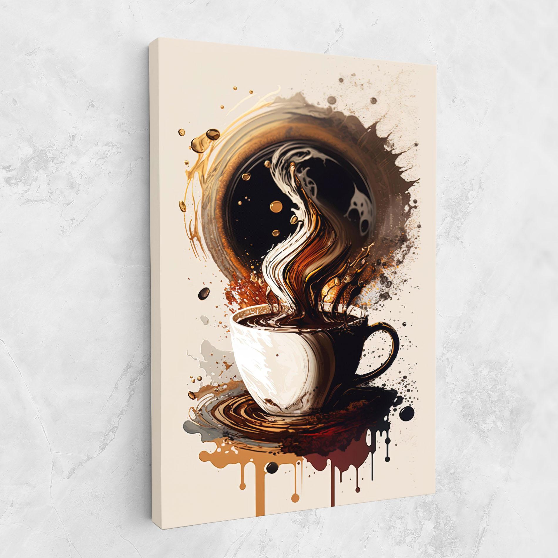 Leinwandbild Coffee Art mockup 1