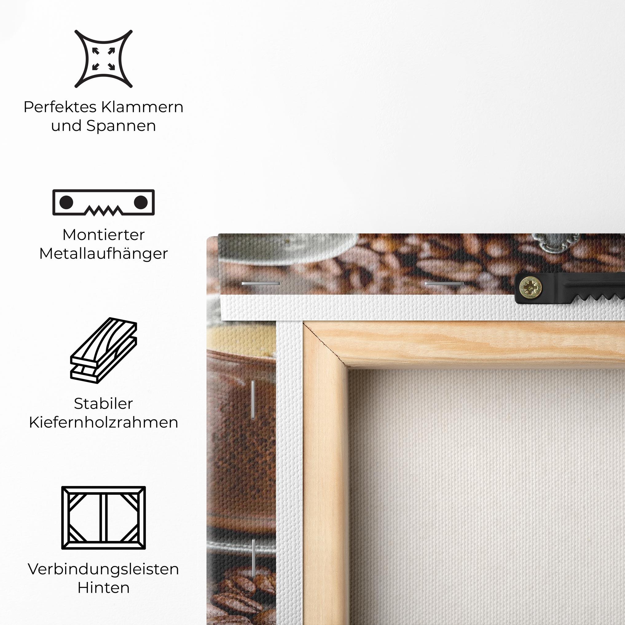 Leinwandbild Black Coffee Beans mockup 5