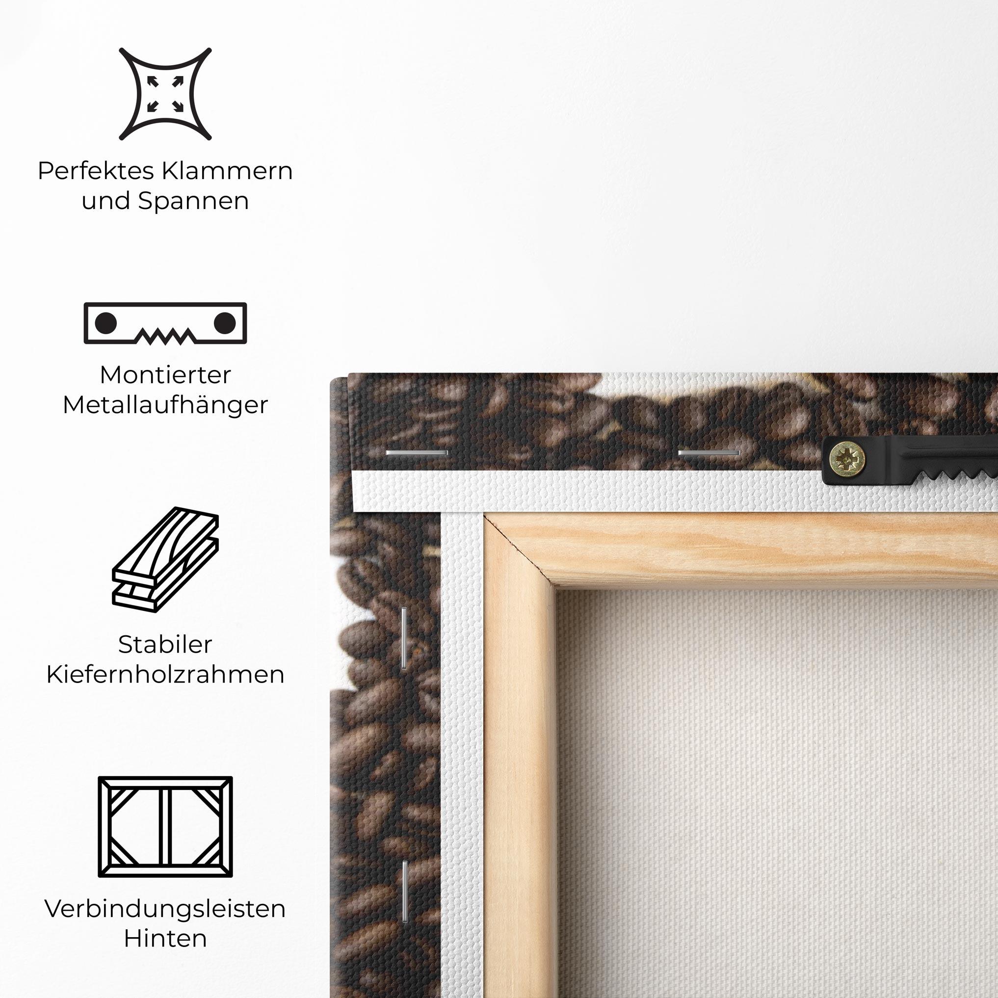 Leinwandbild Coffee Bean Heart mockup 5