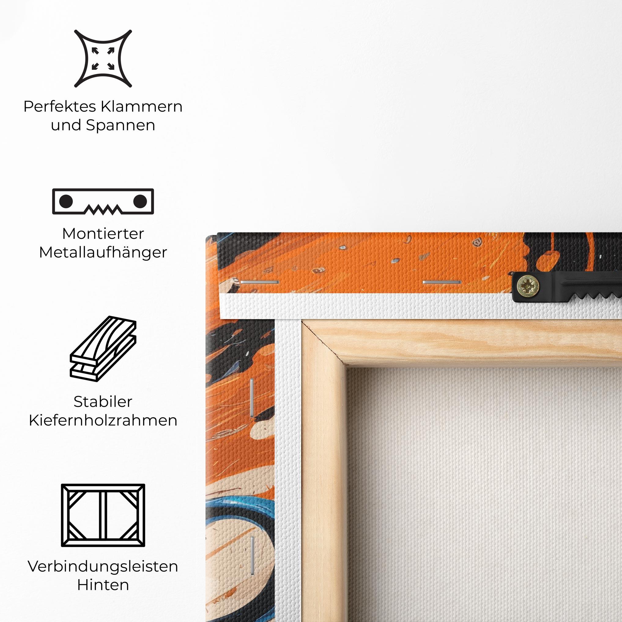 Leinwandbild Coffee Blue Orange mockup 5